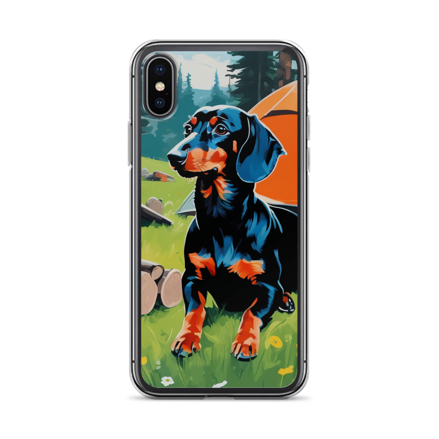 PugMug Custom Black Dachshund iPhone Case