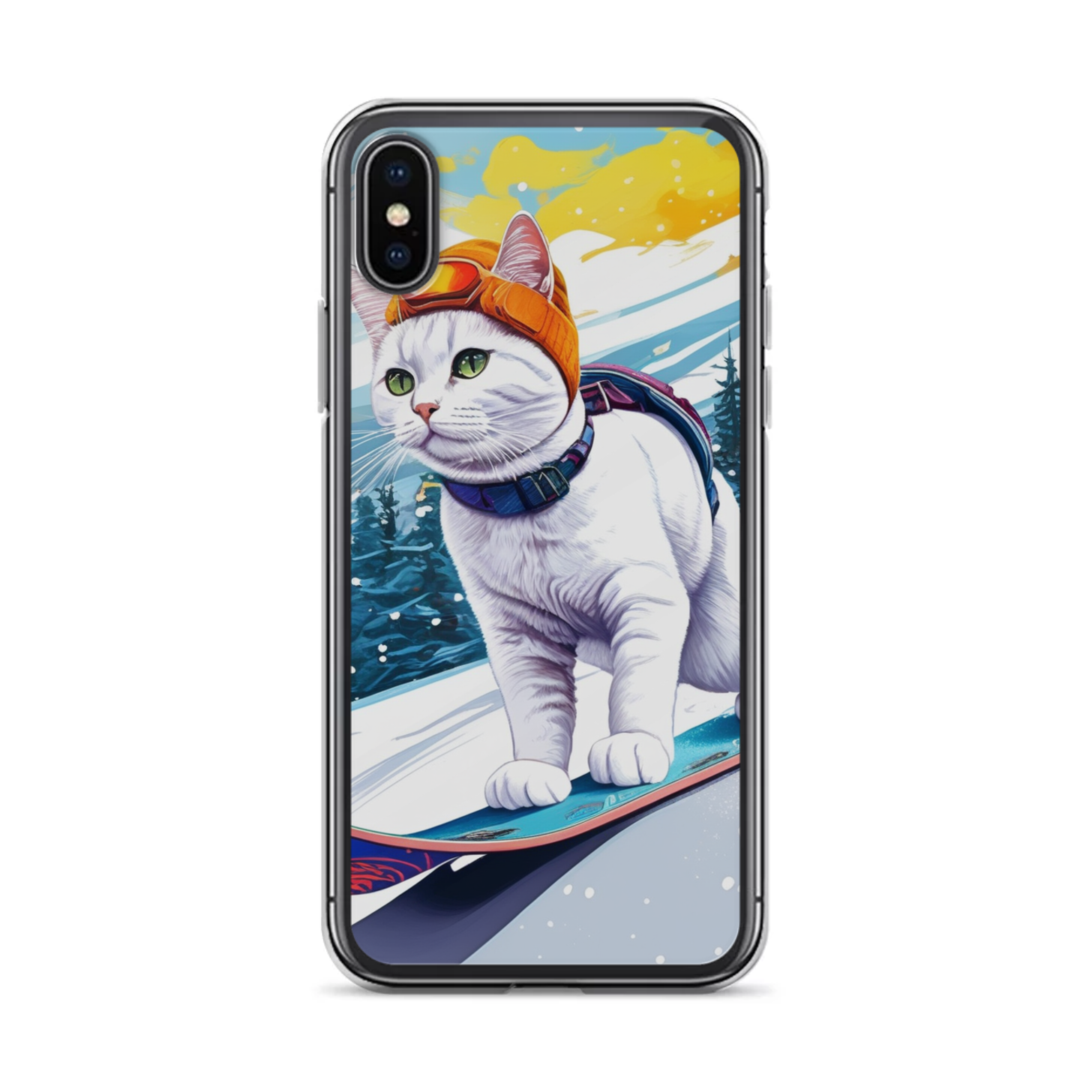 PugMug Custom White Companion Cat iPhone Case
