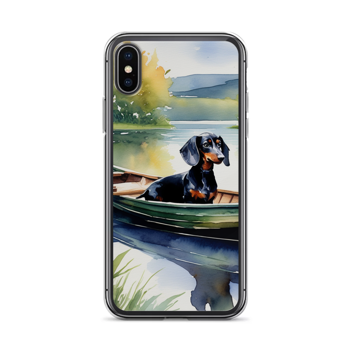 PugMug Custom Black Dachshund iPhone Case