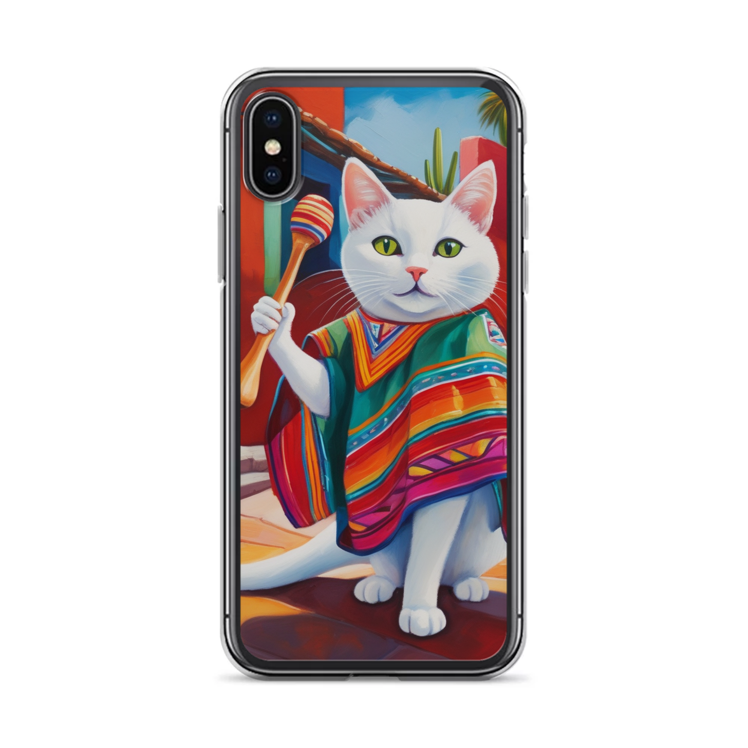 PugMug Custom White Companion Cat iPhone Case