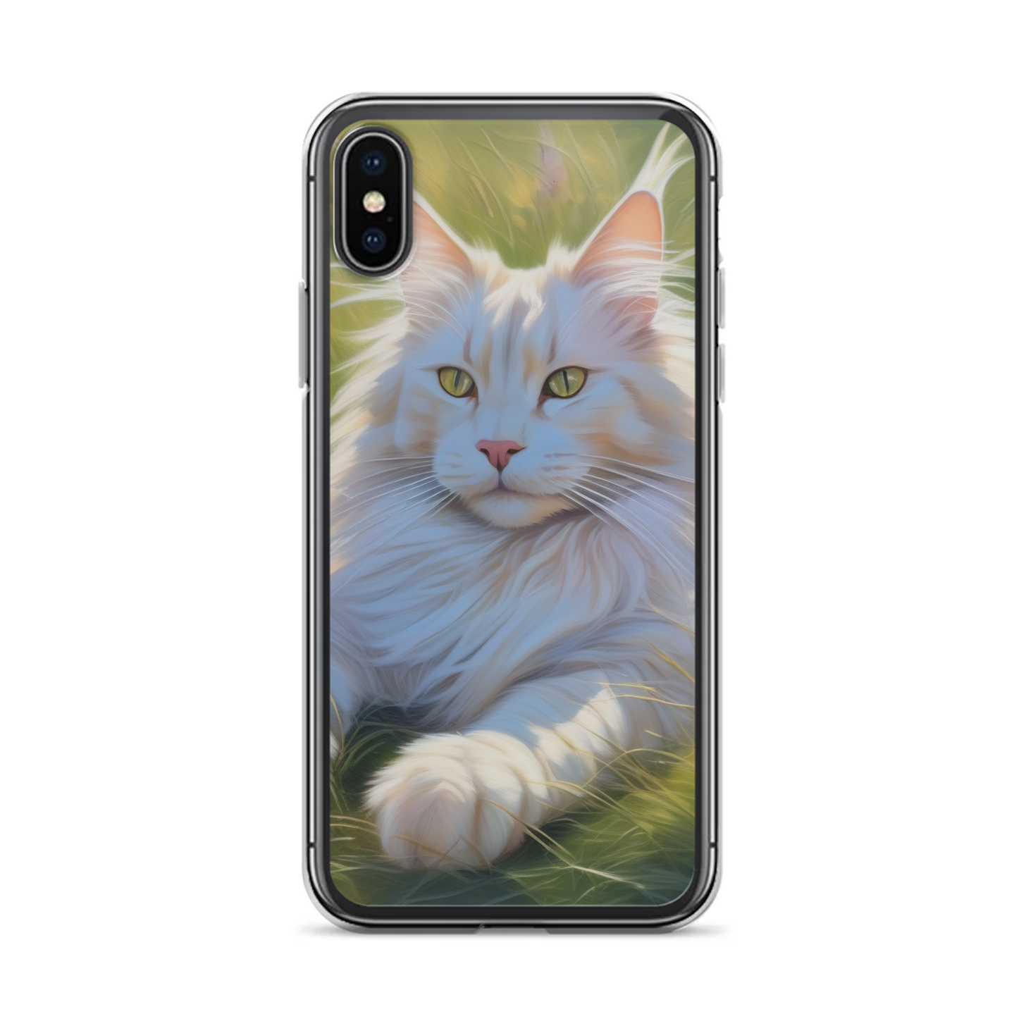 PugMug Custom White Maine Coon Cat iPhone Case