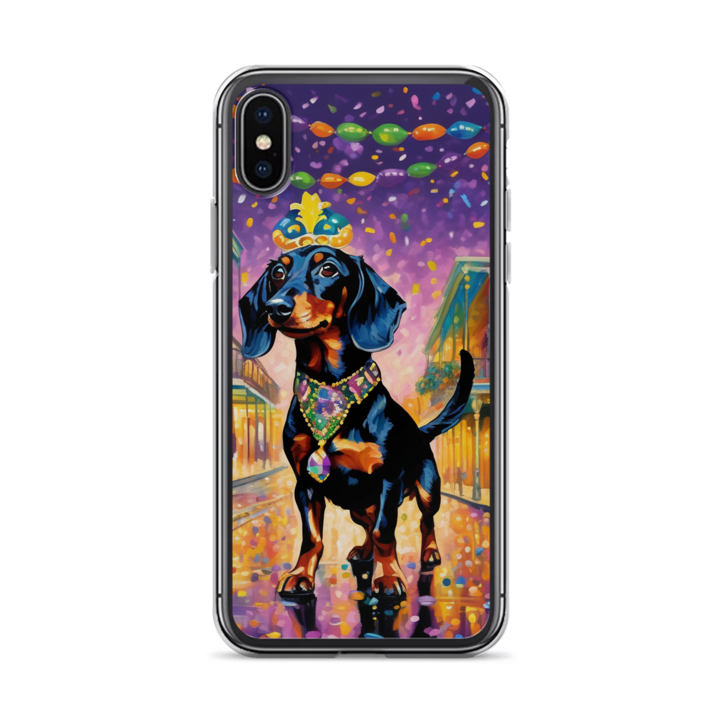PugMug Custom Black Dachshund iPhone Case