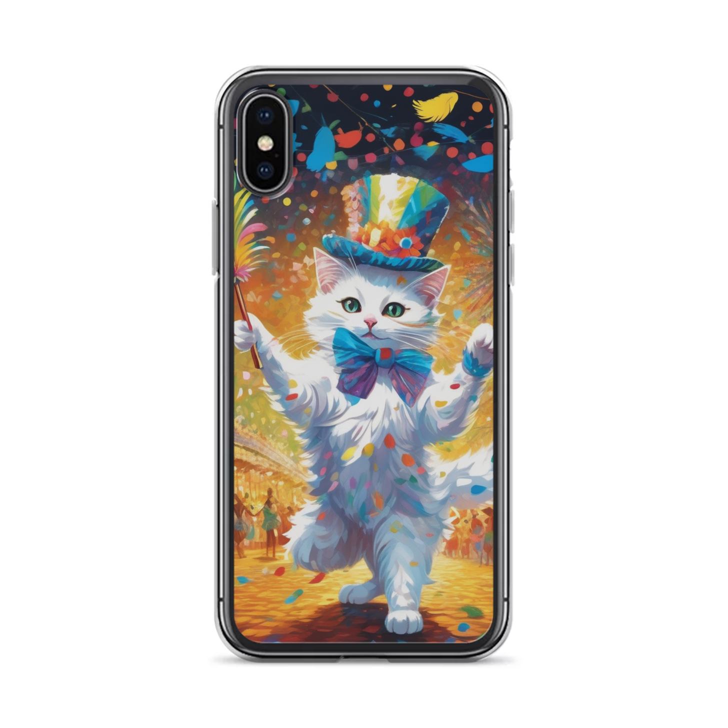 PugMug Custom White Companion Cat iPhone Case