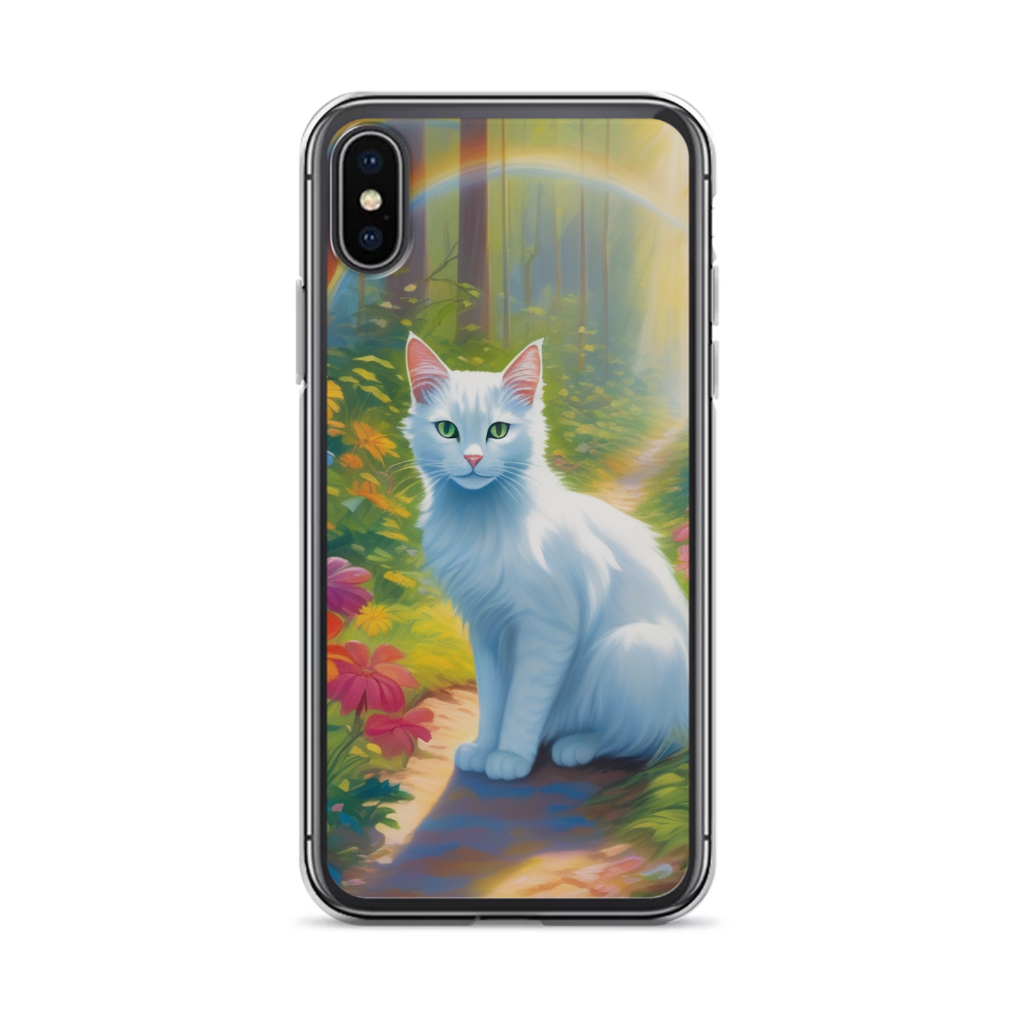 PugMug Custom White Companion Cat iPhone Case