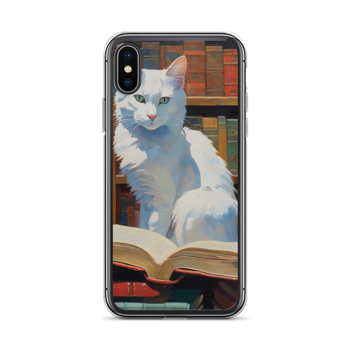 PugMug Custom White Companion Cat iPhone Case