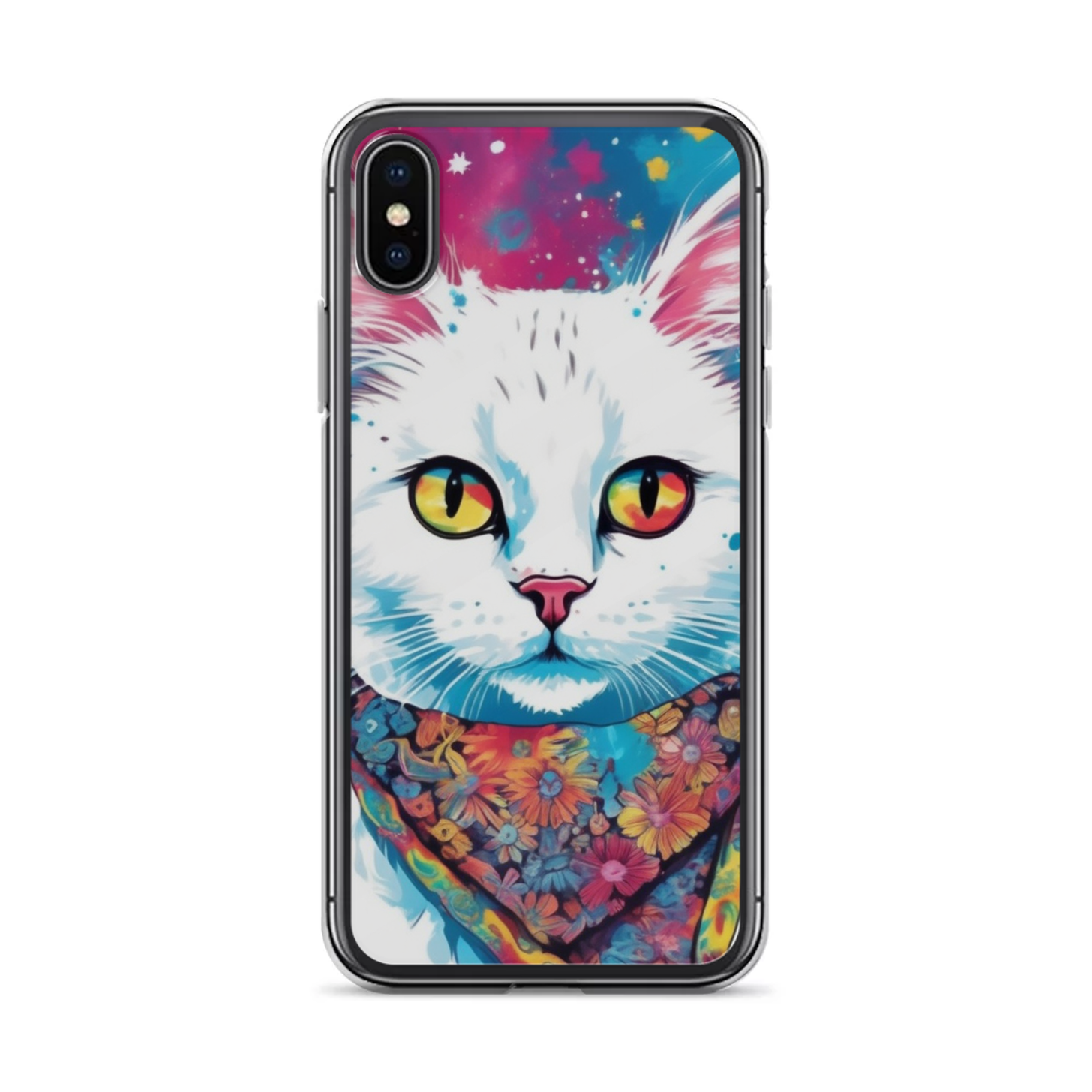 PugMug Custom White Companion Cat iPhone Case