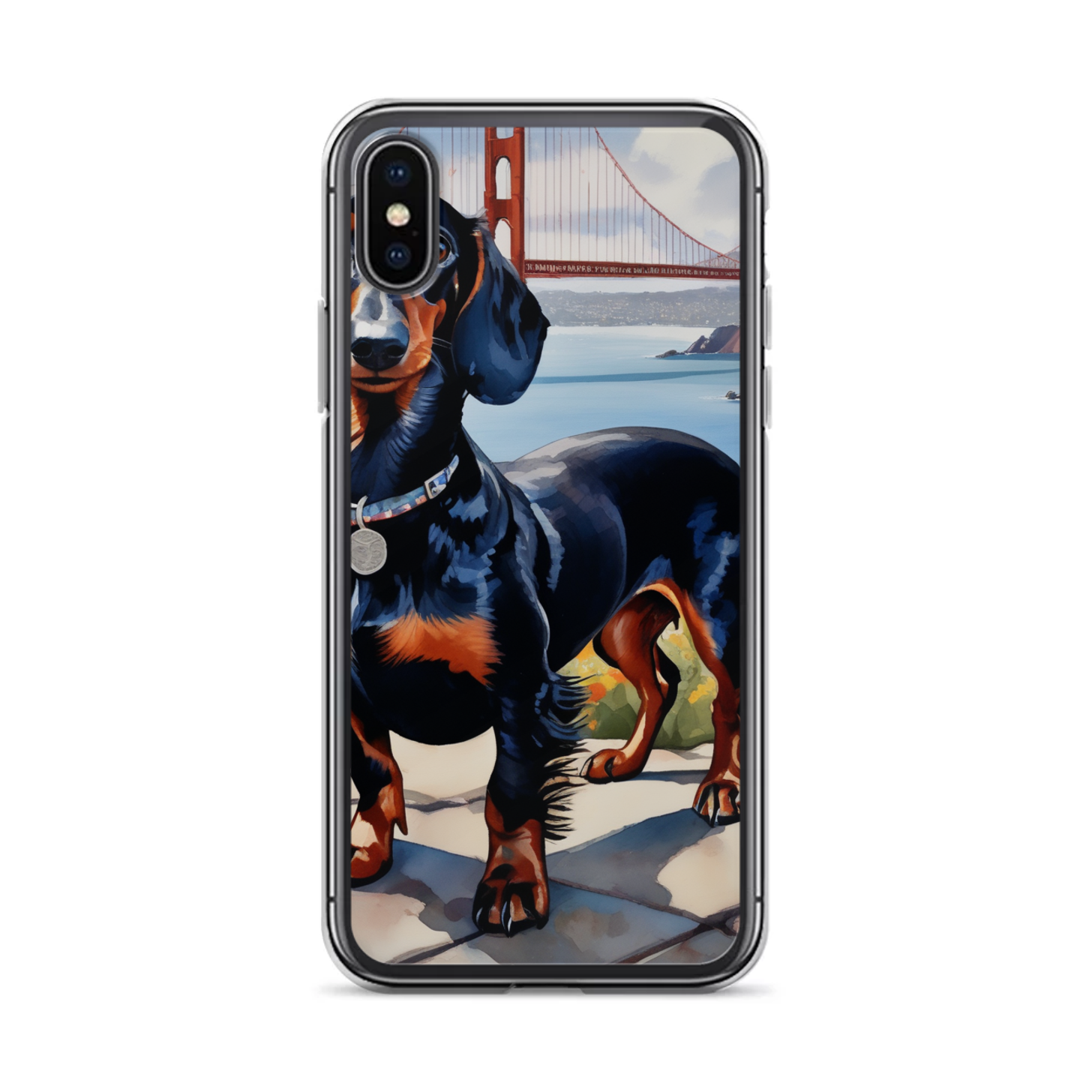 PugMug Custom Black Dachshund iPhone Case
