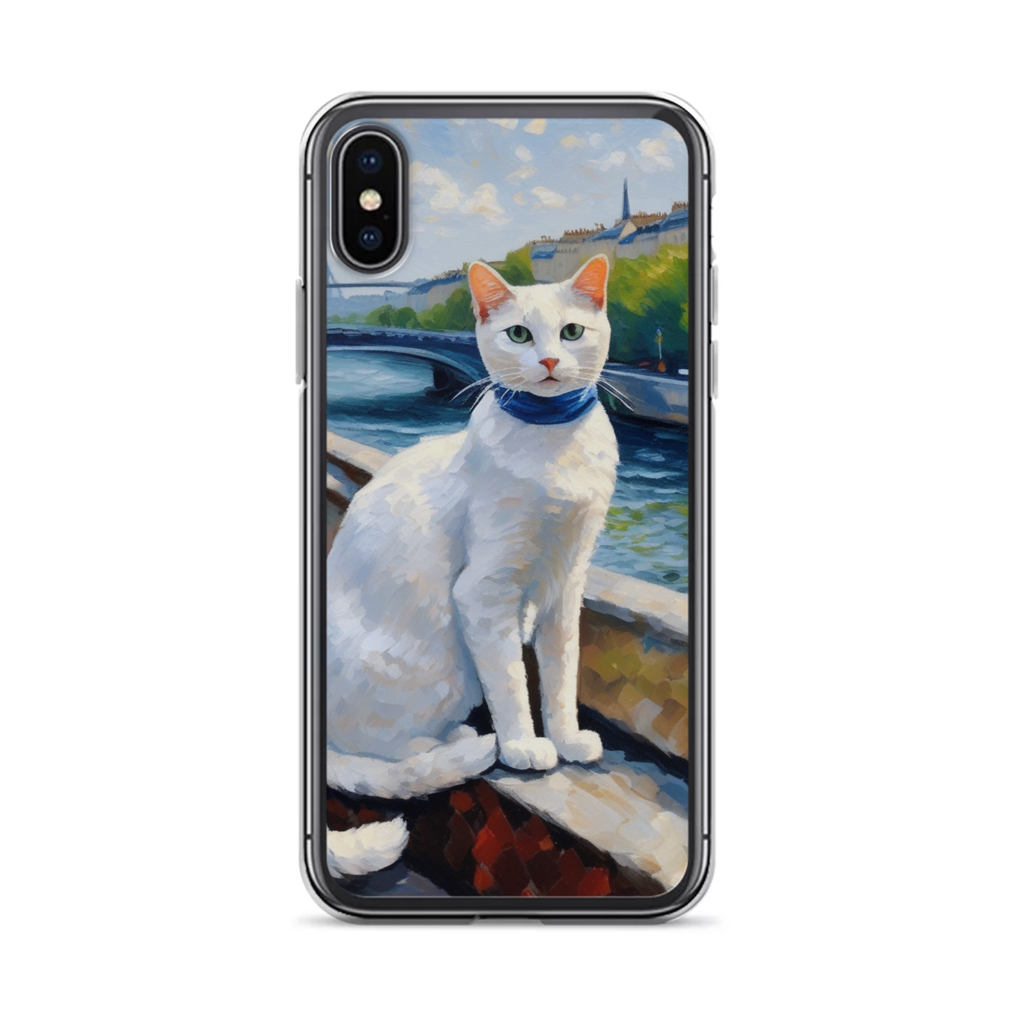 PugMug Custom White Companion Cat iPhone Case