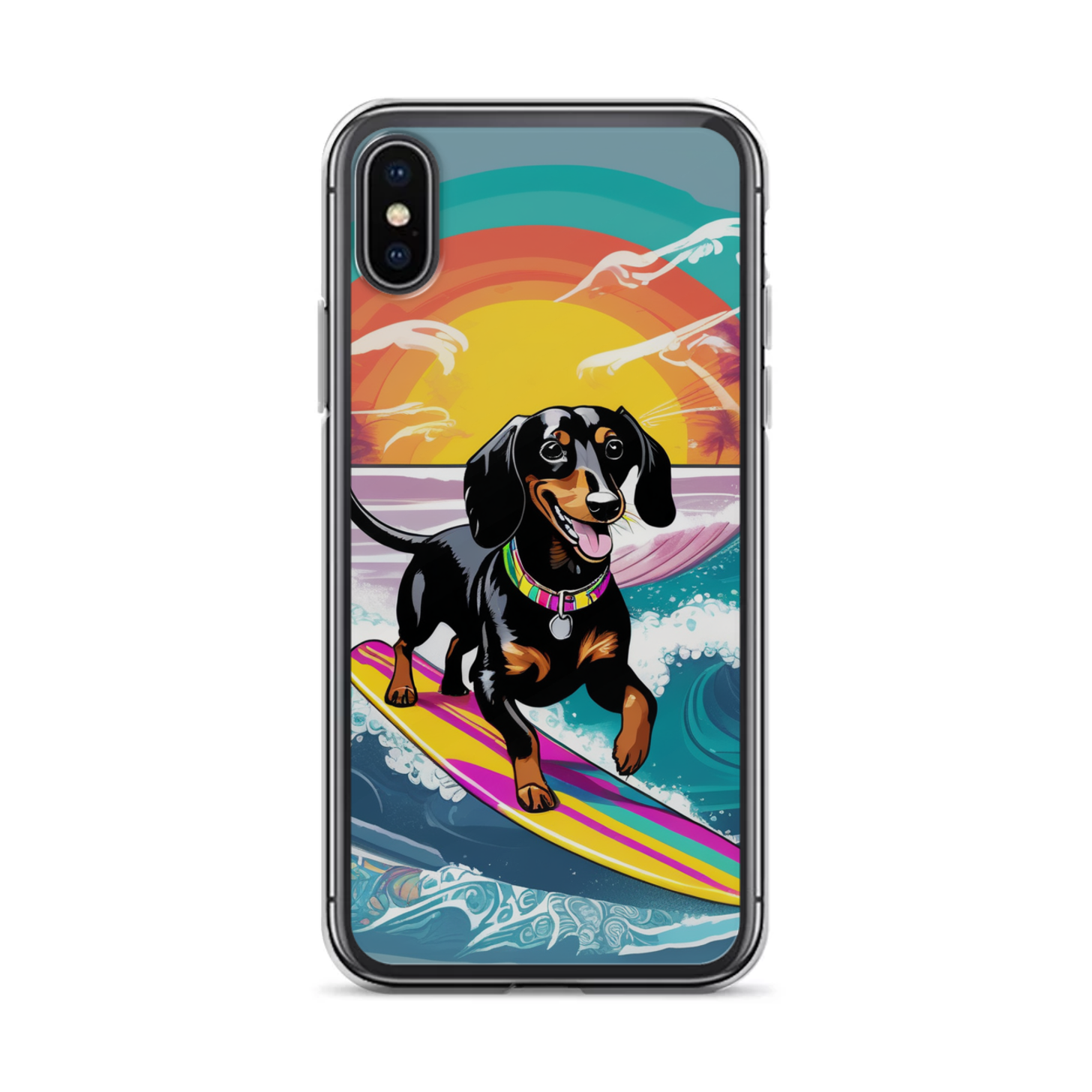 PugMug Custom Black Dachshund iPhone Case