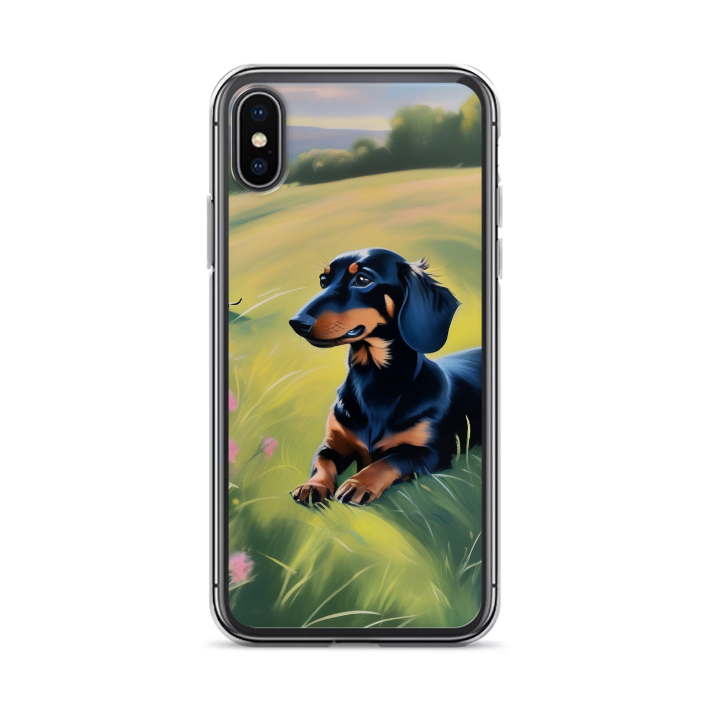 PugMug Custom Black Dachshund iPhone Case