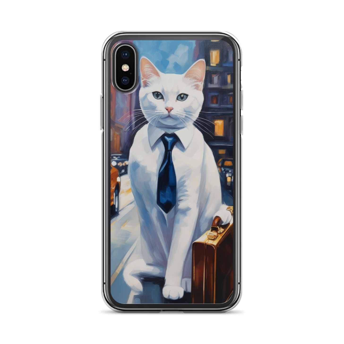 PugMug Custom White Companion Cat iPhone Case
