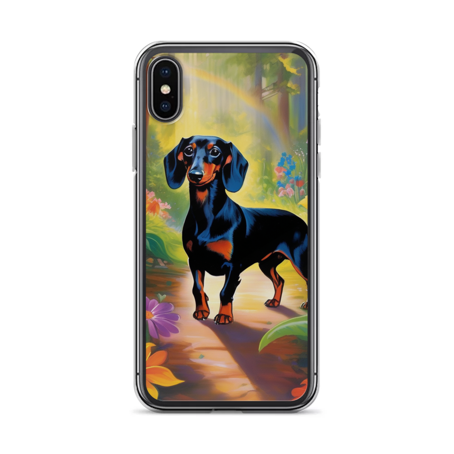 PugMug Custom Black Dachshund iPhone Case