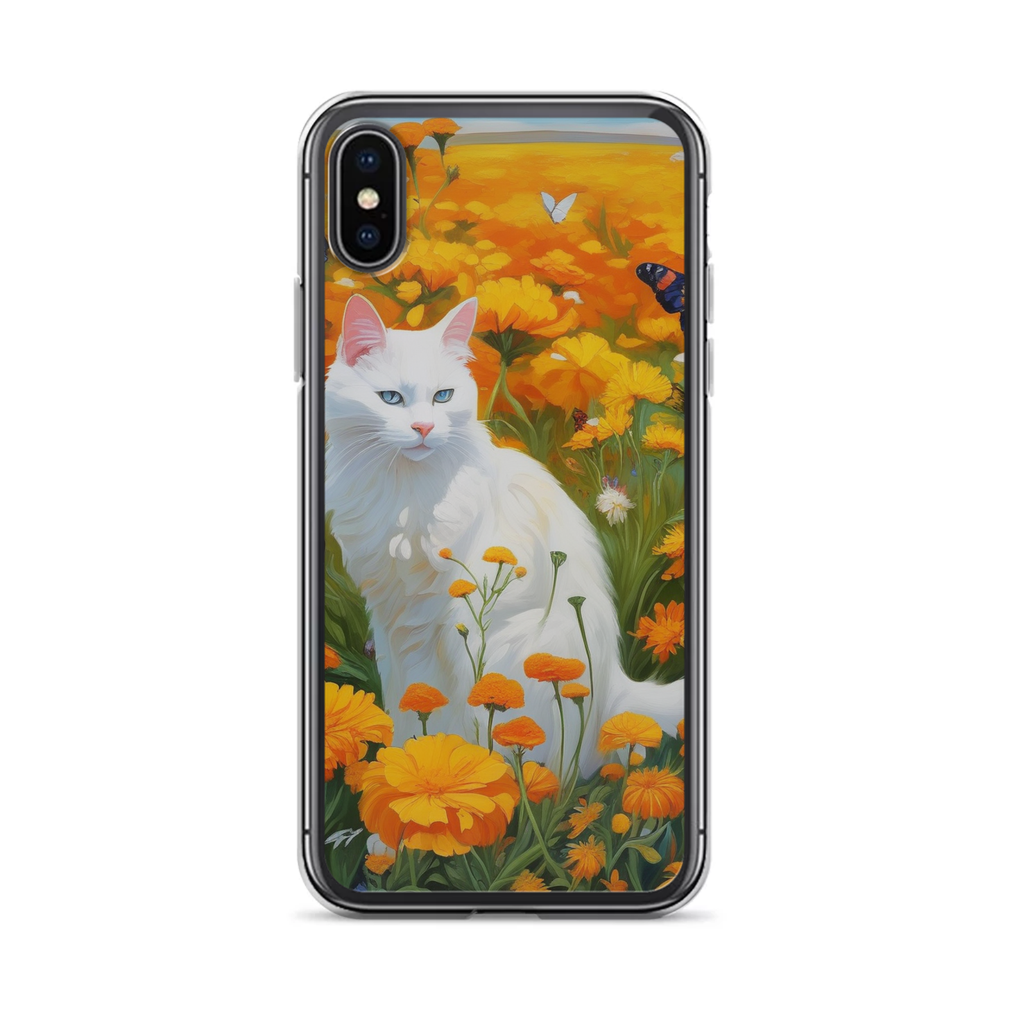 PugMug Custom White Companion Cat iPhone Case