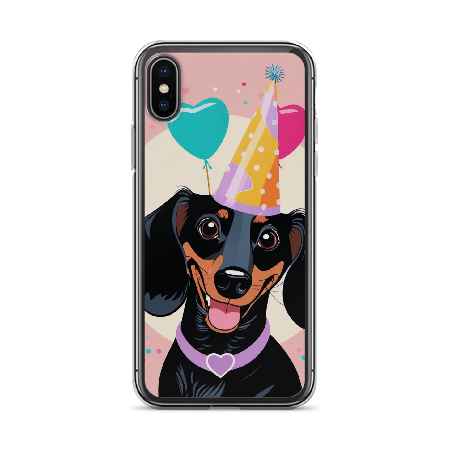 PugMug Custom Black Dachshund iPhone Case