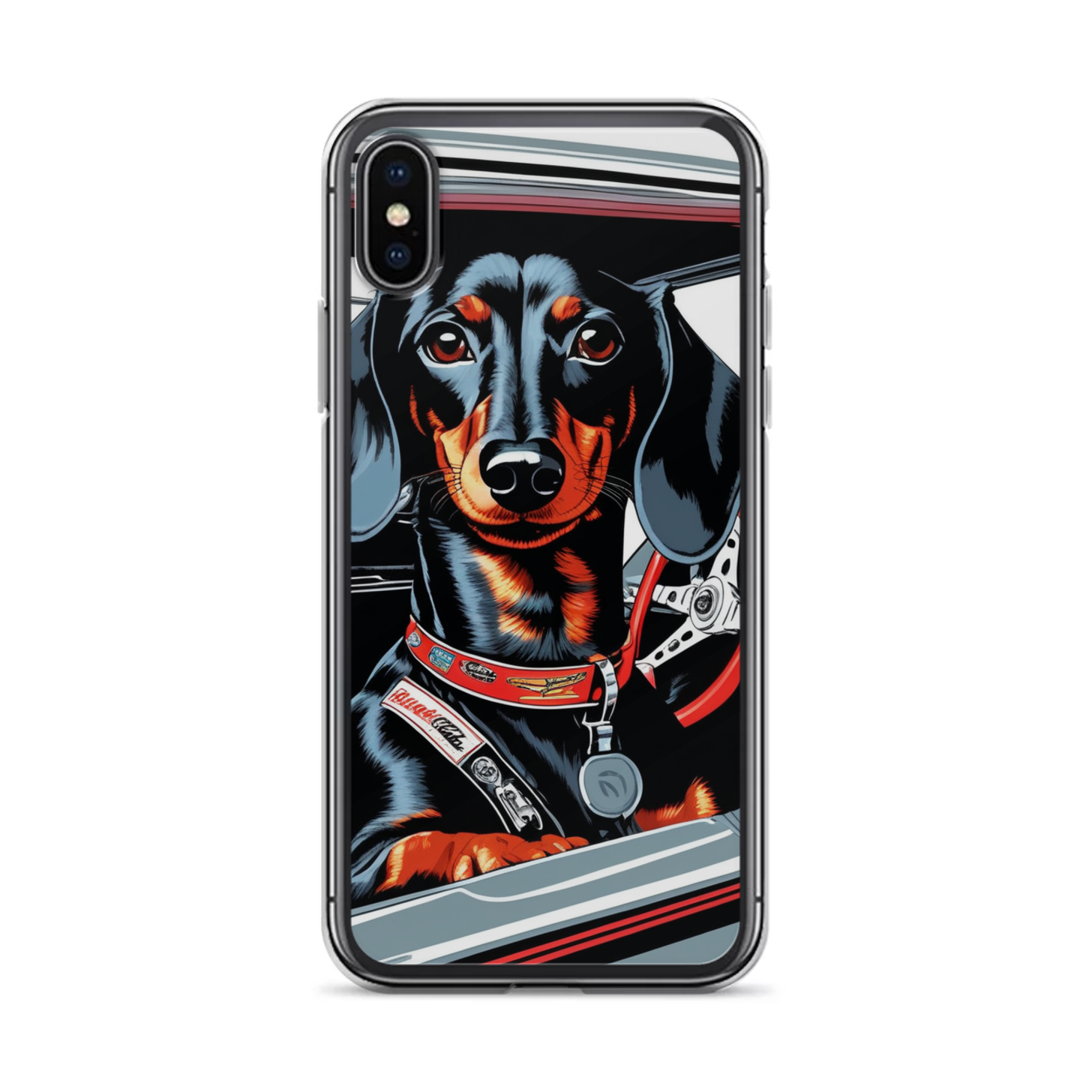 PugMug Custom Black Dachshund iPhone Case