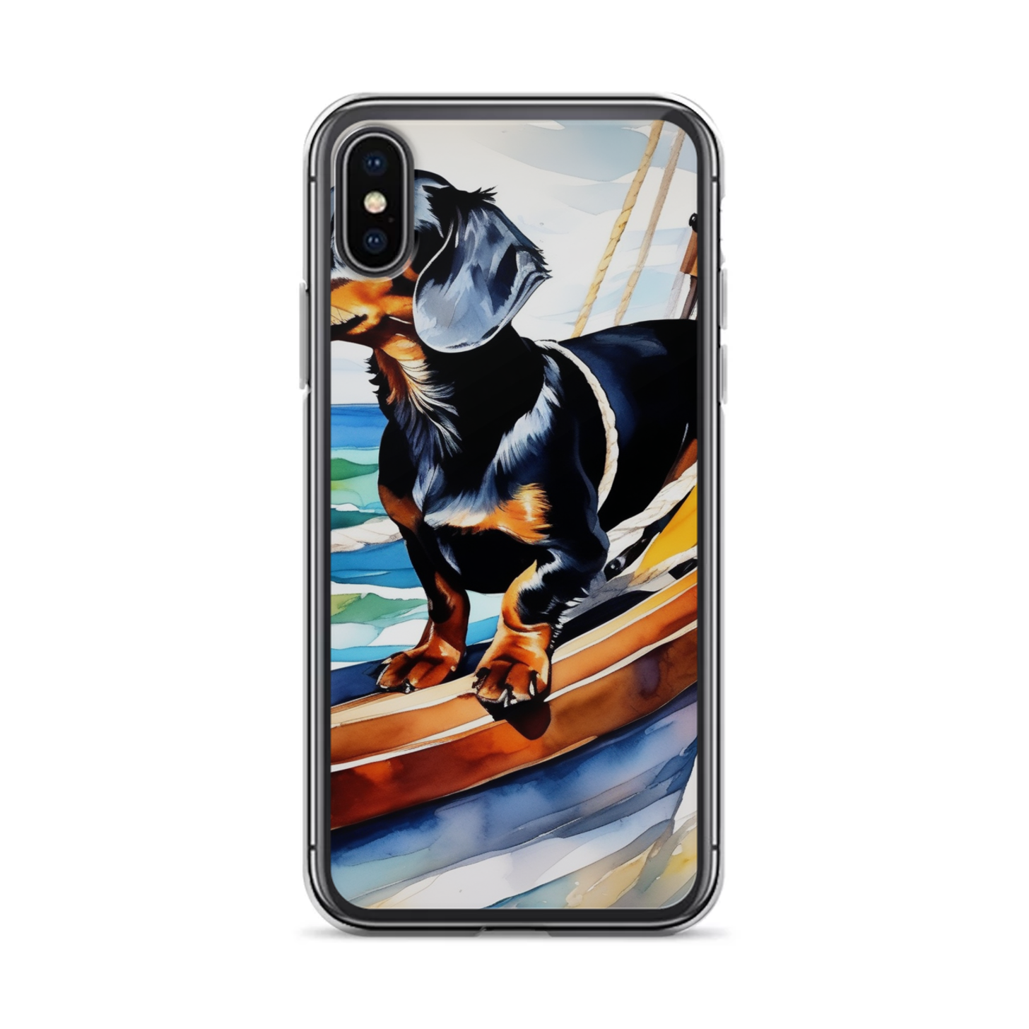 PugMug Custom Black Dachshund iPhone Case