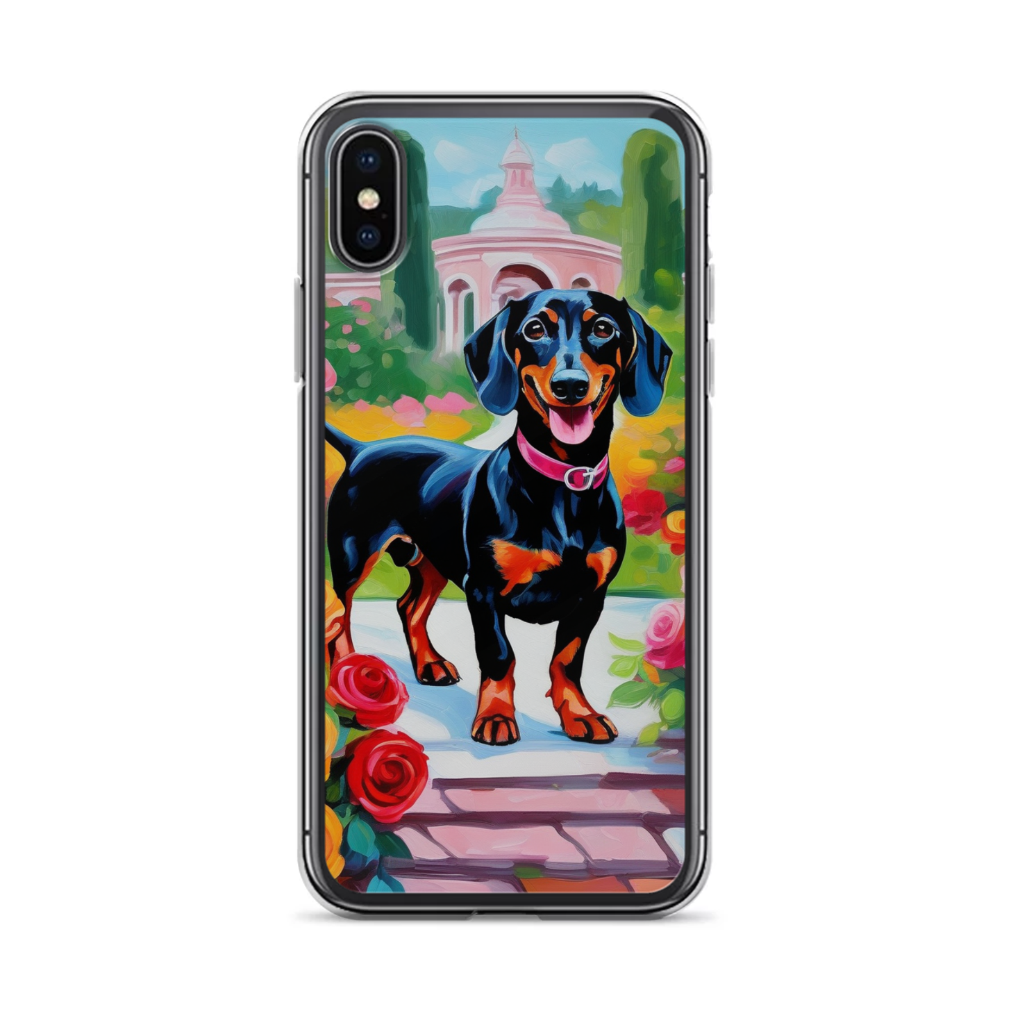 PugMug Custom Black Dachshund iPhone Case