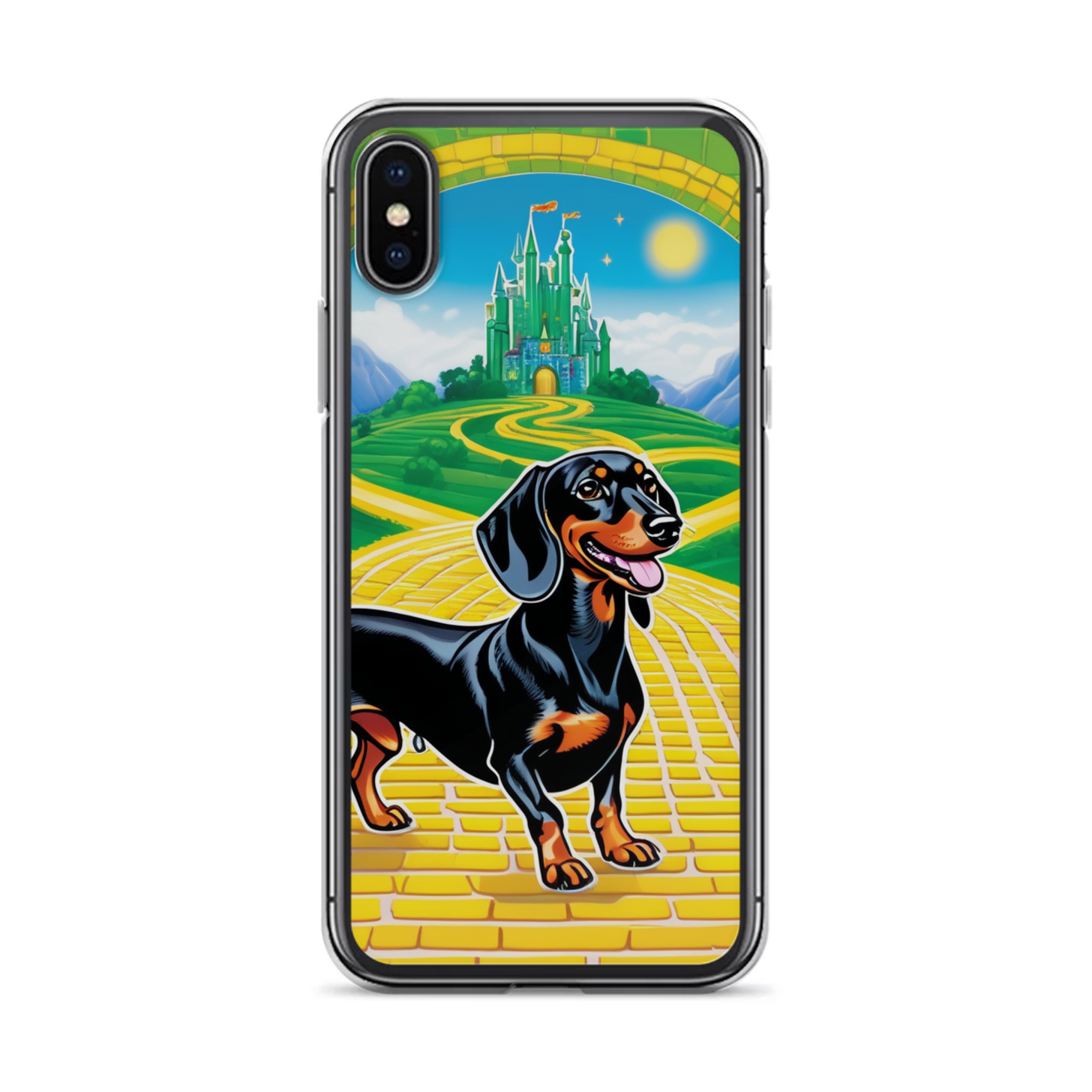 PugMug Custom Black Dachshund iPhone Case