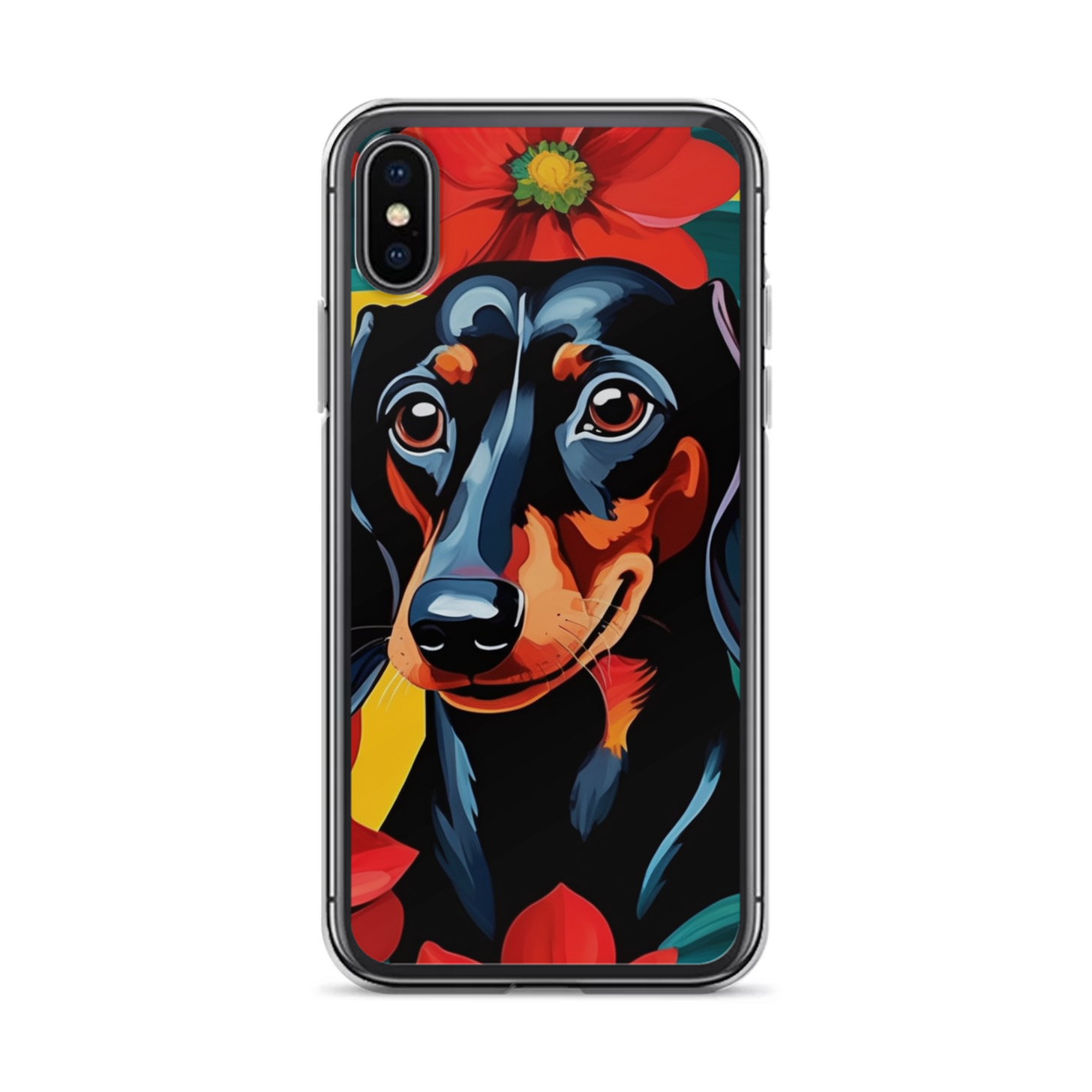PugMug Custom Black Dachshund iPhone Case