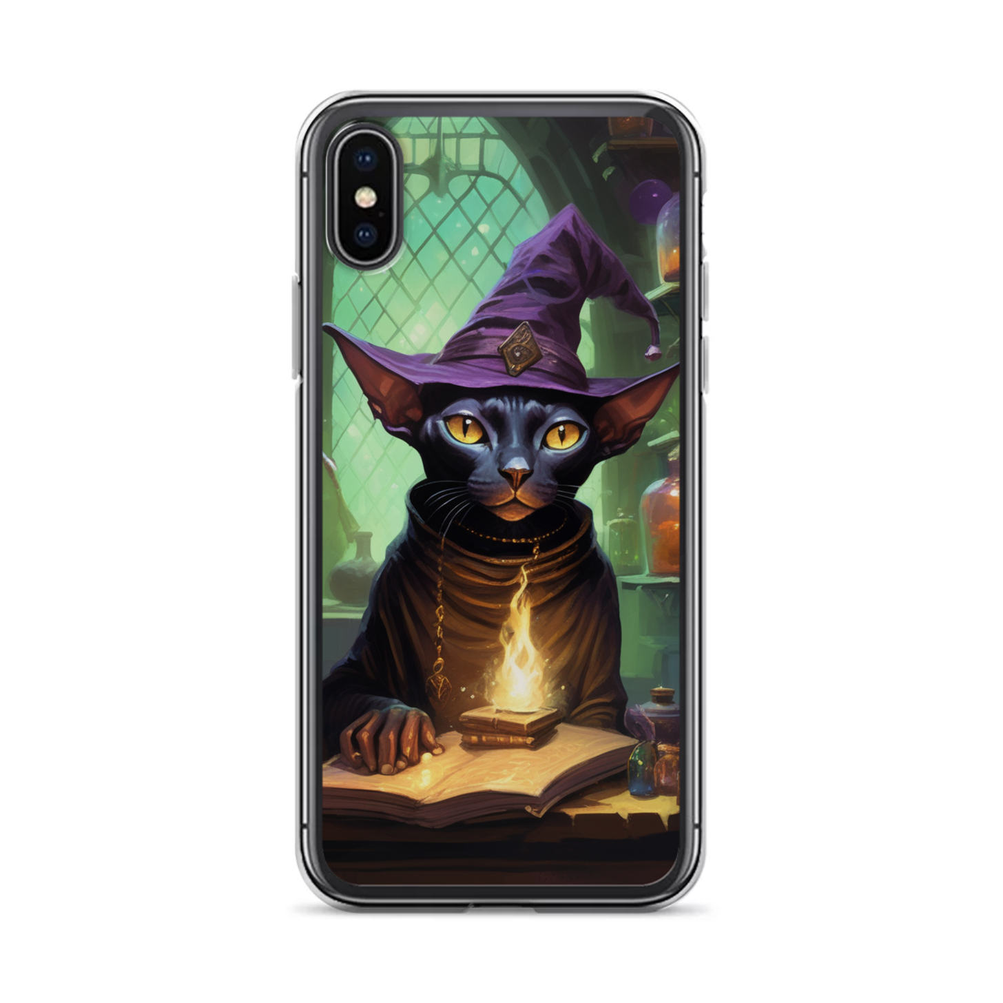 PugMug Custom Black Sphynx Cat iPhone Case