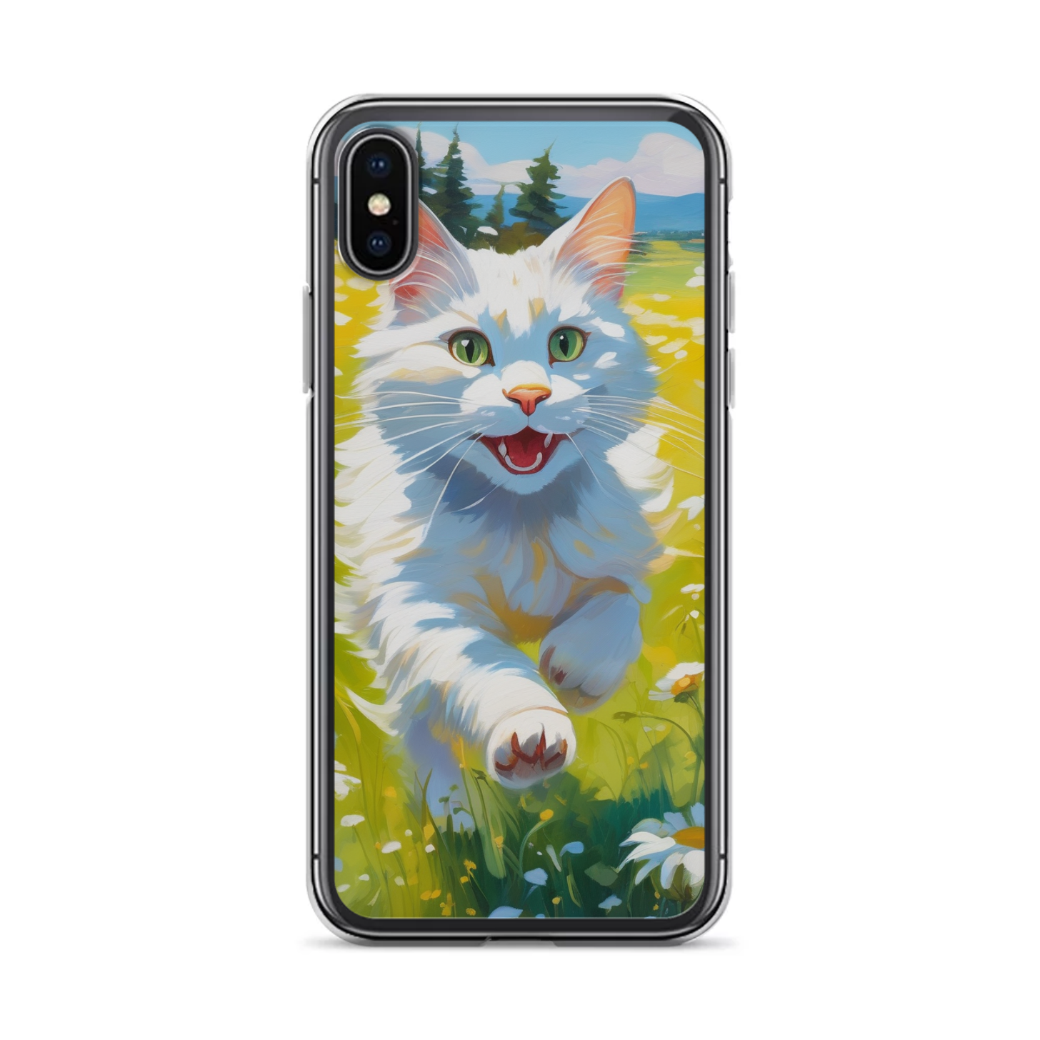 PugMug Custom White Companion Cat iPhone Case
