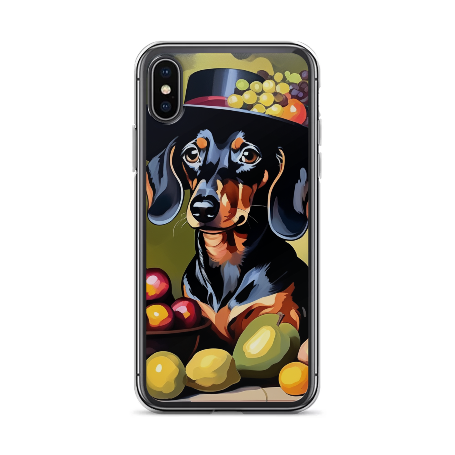 PugMug Custom Black Dachshund iPhone Case