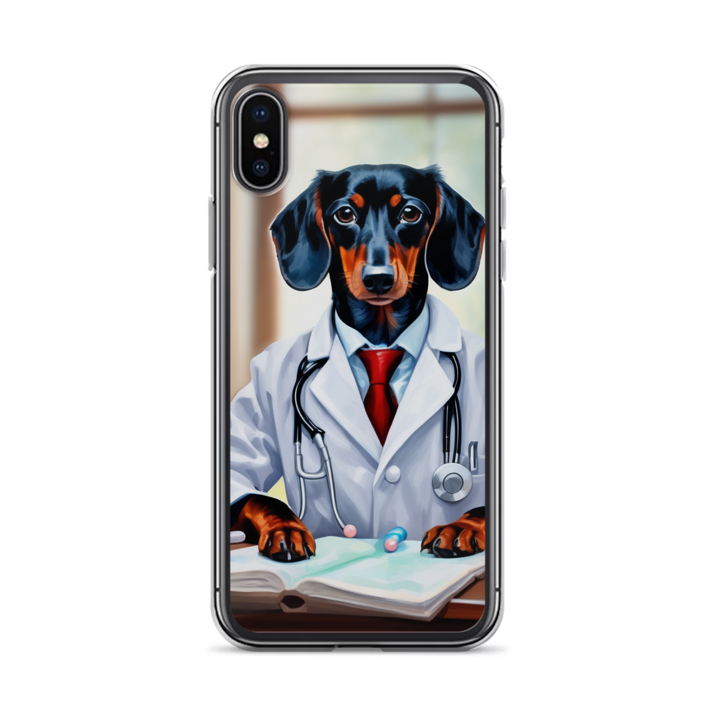 PugMug Custom Black Dachshund iPhone Case