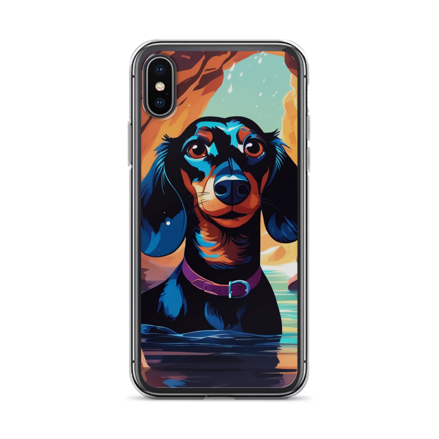 PugMug Custom Black Dachshund iPhone Case