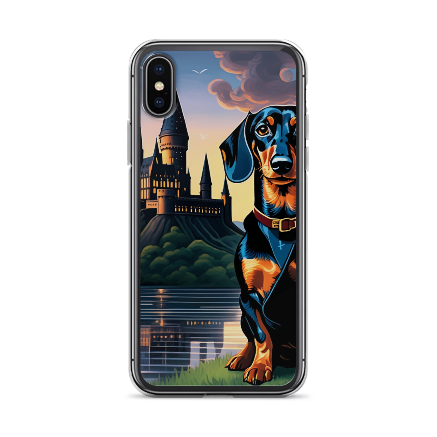 PugMug Custom Black Dachshund iPhone Case