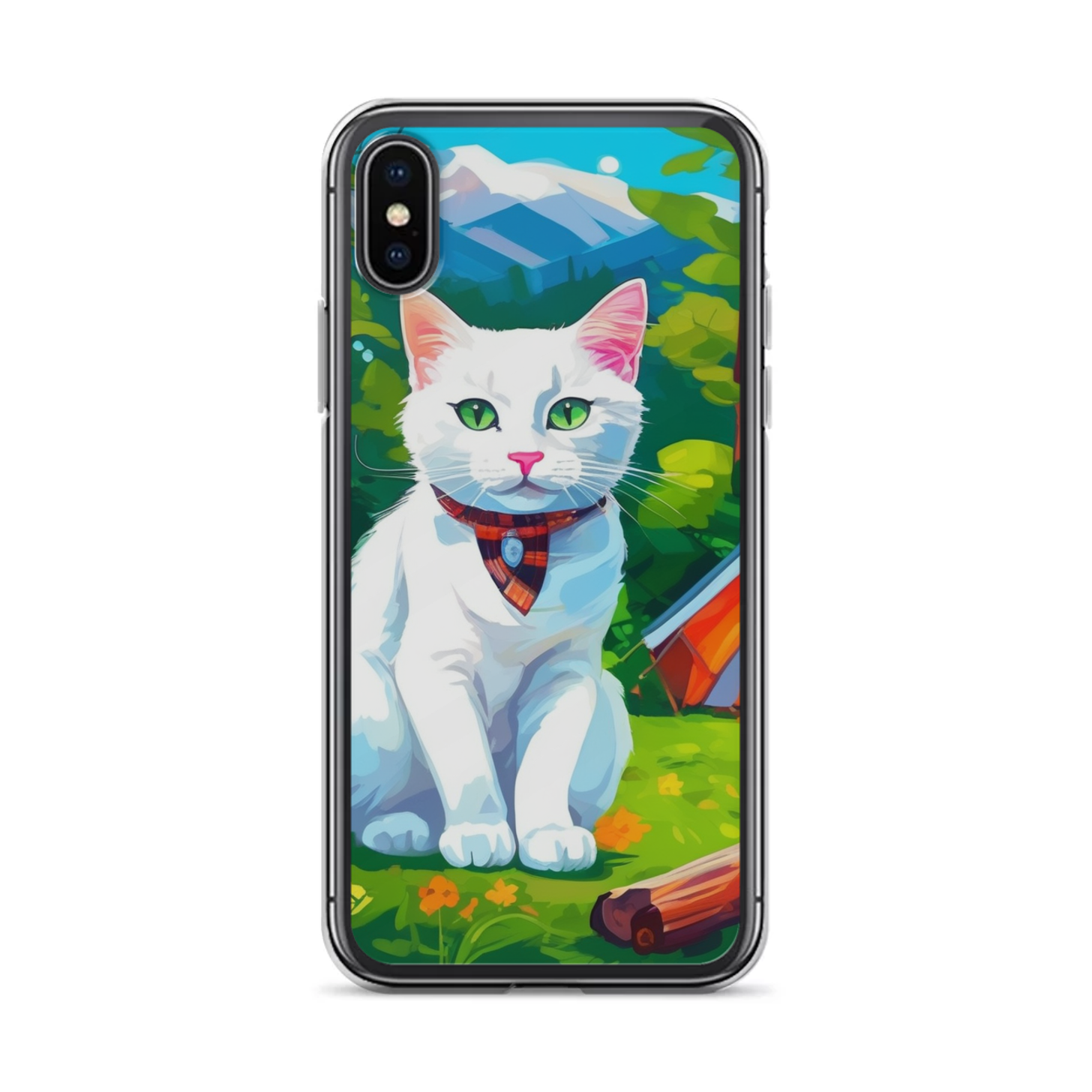 PugMug Custom White Companion Cat iPhone Case