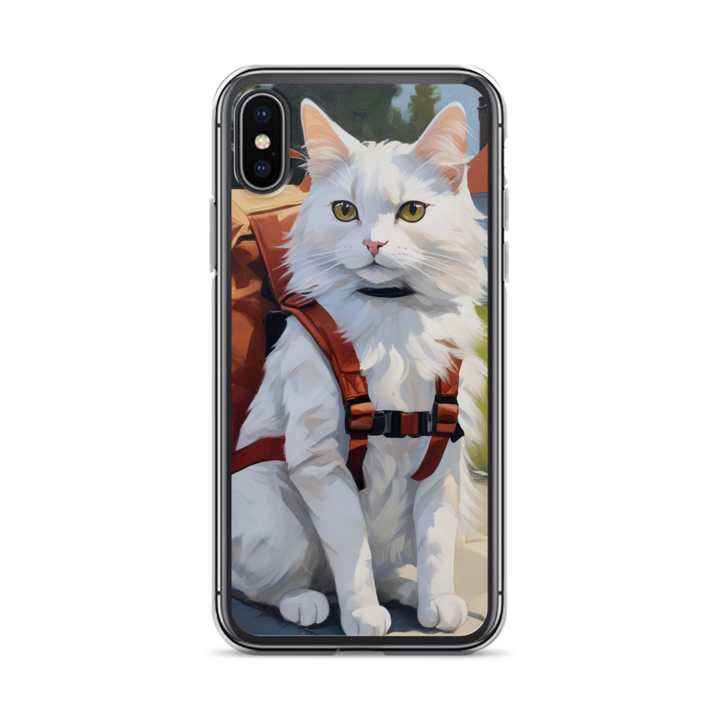 PugMug Custom White Companion Cat iPhone Case