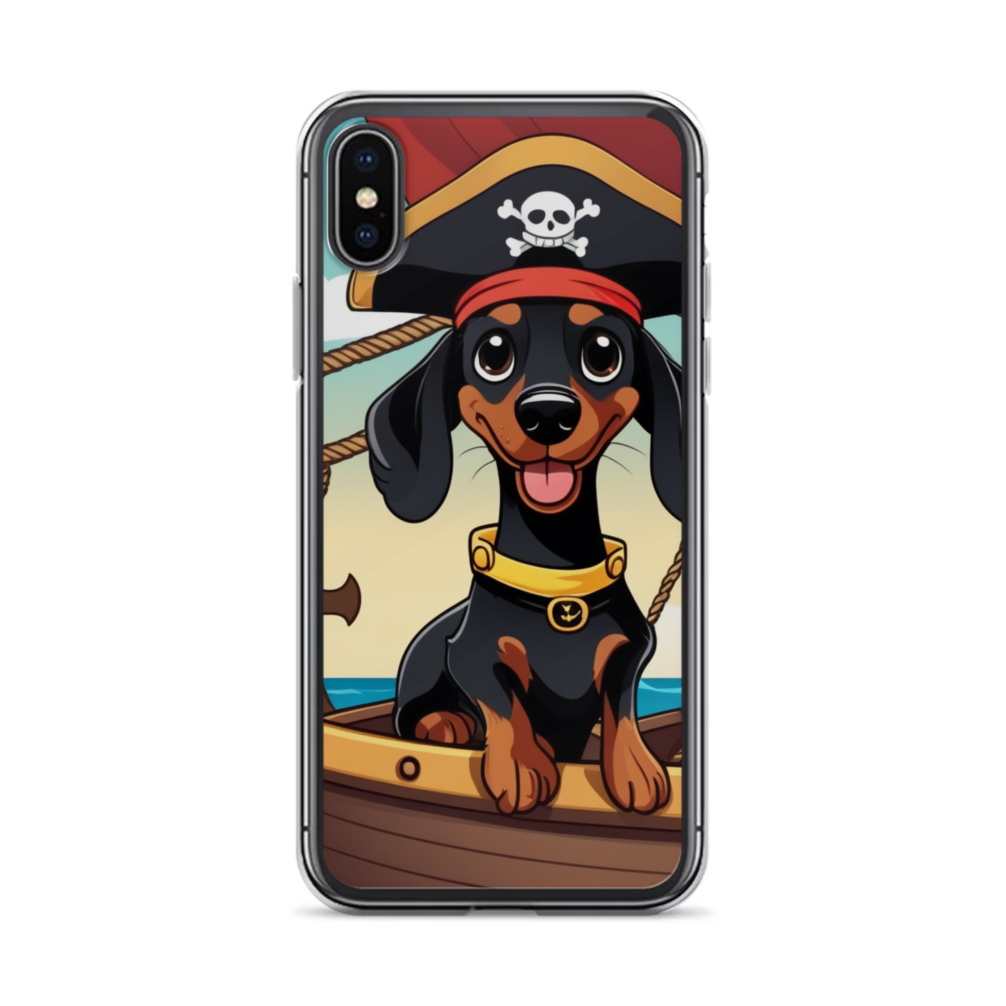 PugMug Custom Black Dachshund iPhone Case