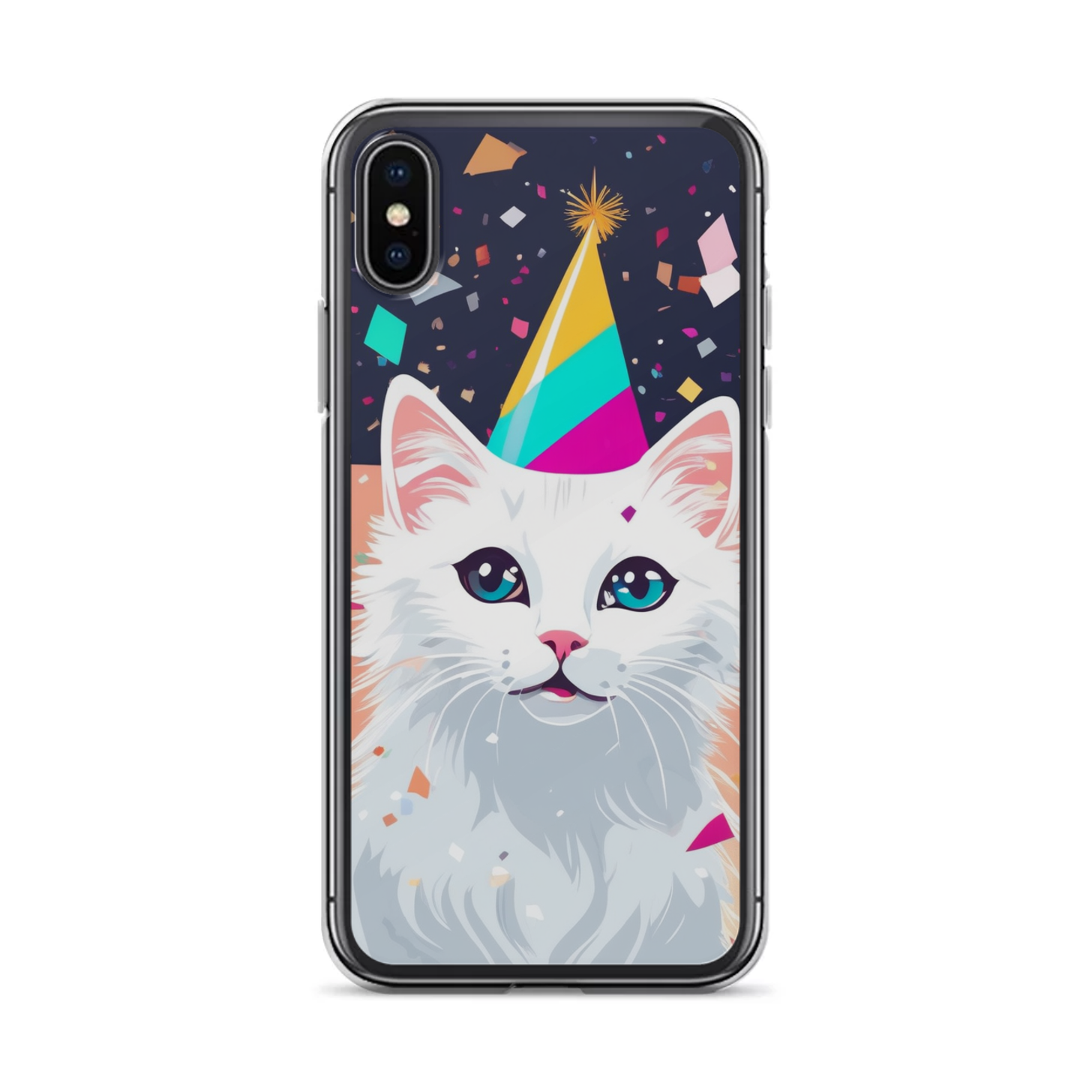 PugMug Custom White Companion Cat iPhone Case