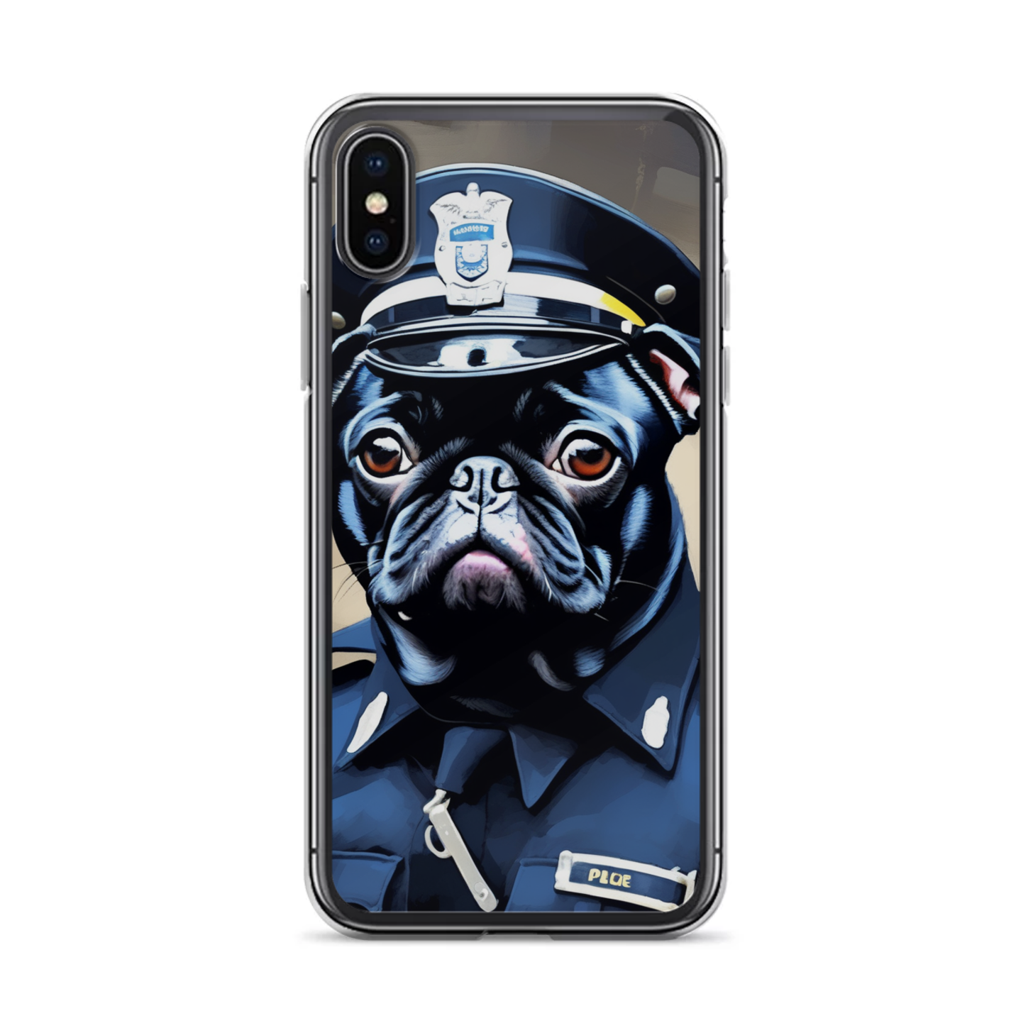 PugMug Custom Black Pug iPhone Case