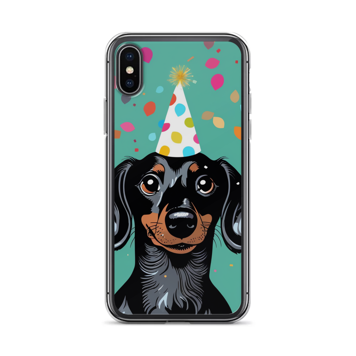 PugMug Custom Black Dachshund iPhone Case