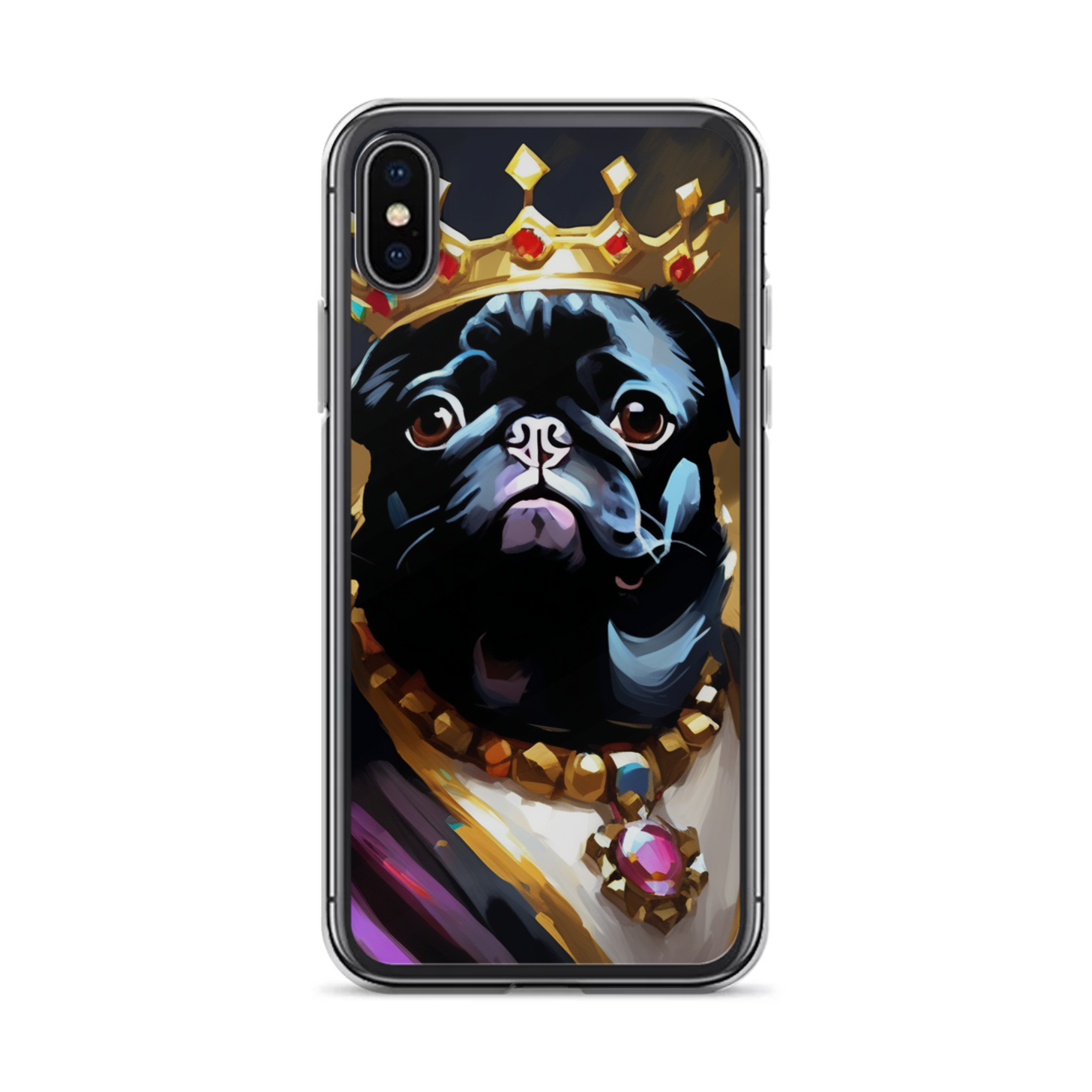 PugMug Custom Black Pug iPhone Case