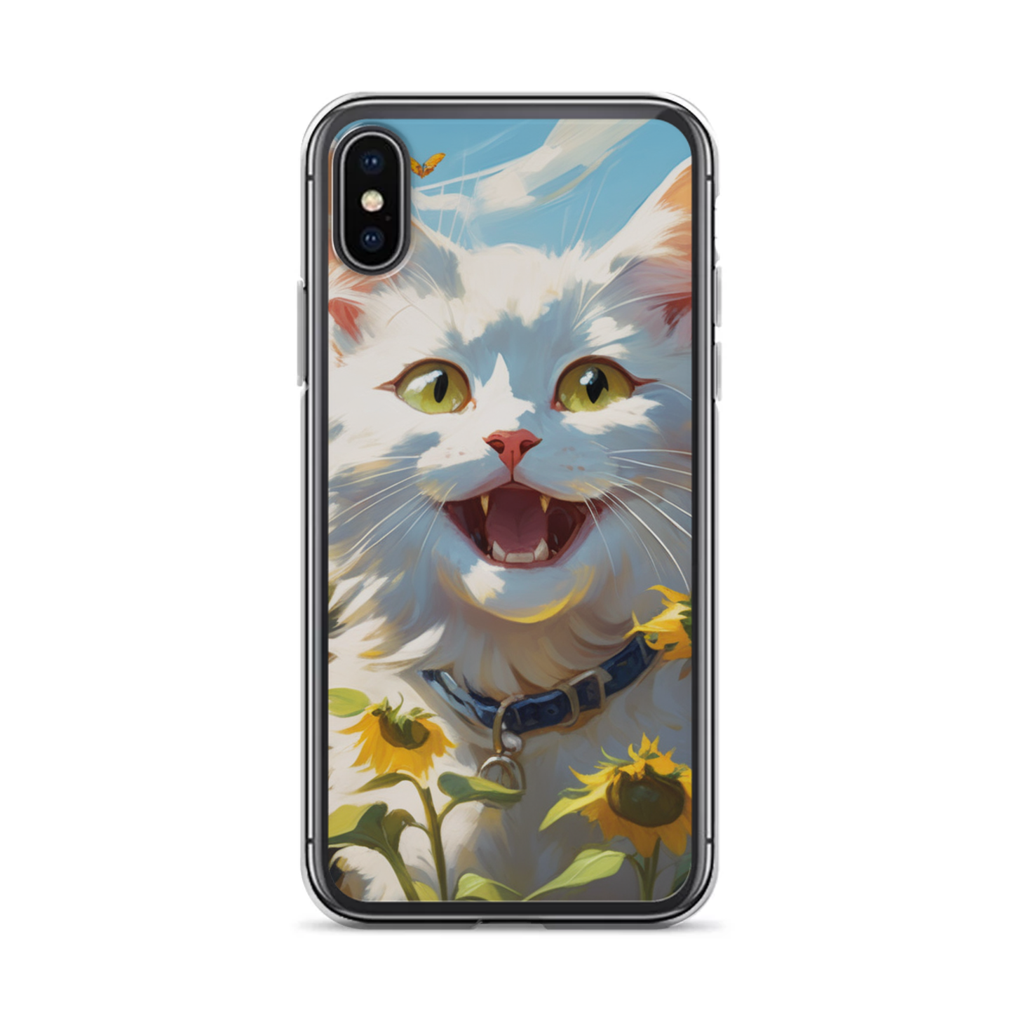 PugMug Custom White Companion Cat iPhone Case