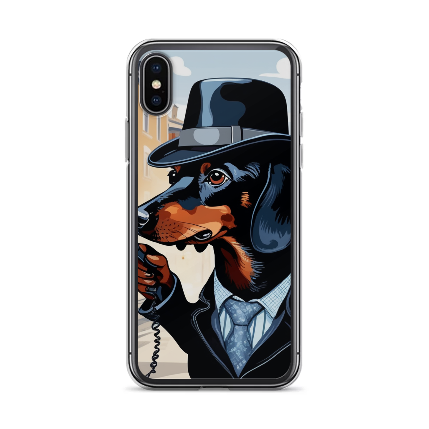 PugMug Custom Black Dachshund iPhone Case