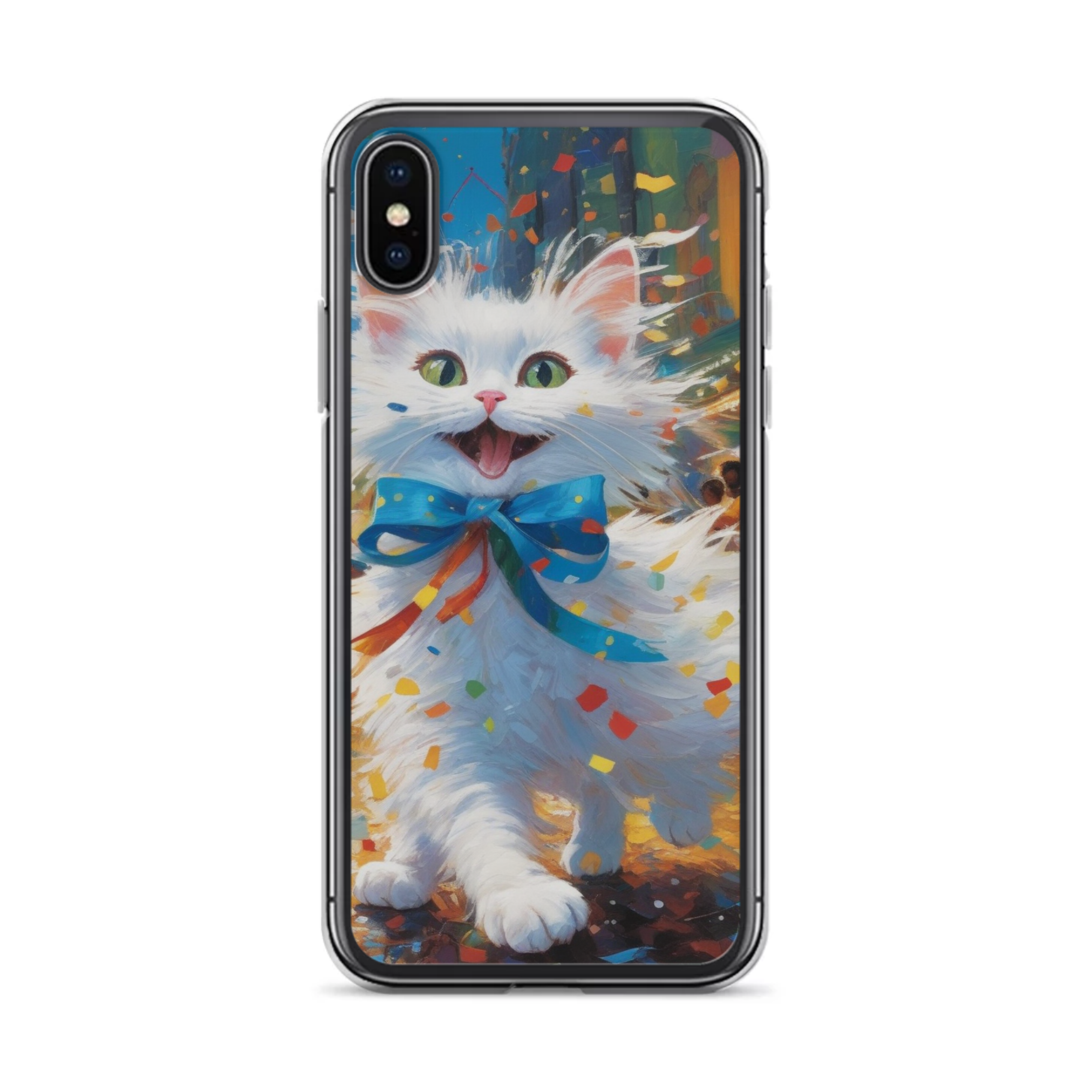 PugMug Custom White Companion Cat iPhone Case