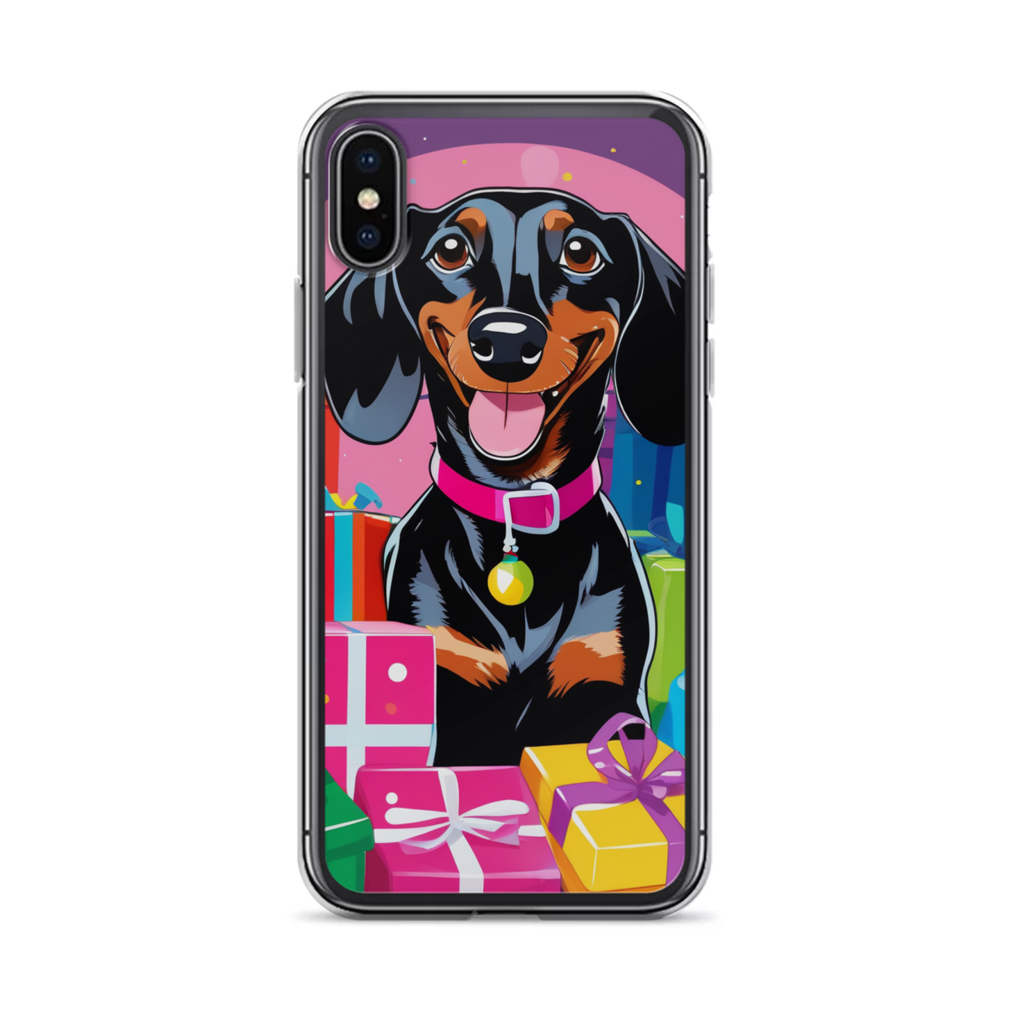 PugMug Custom Black Dachshund iPhone Case