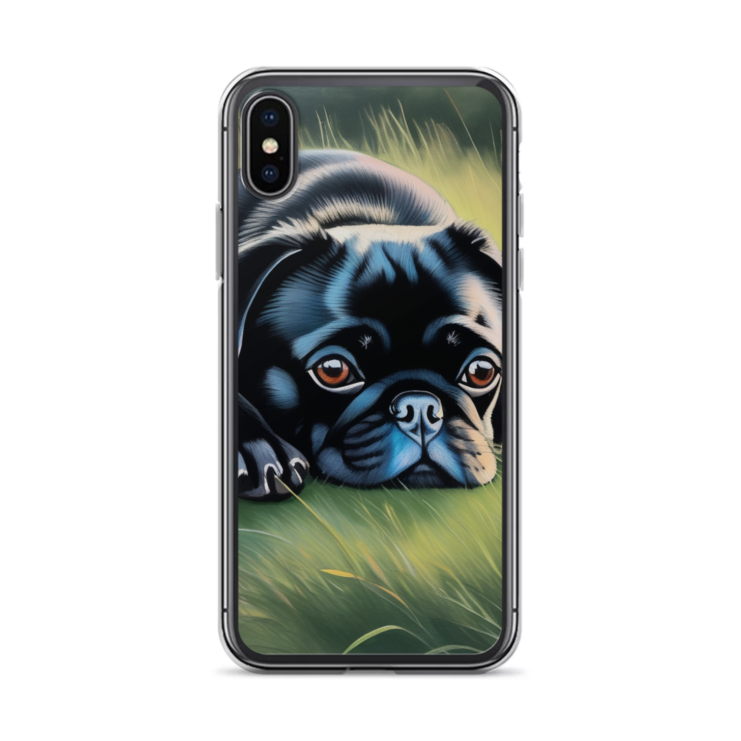 PugMug Custom Black Pug iPhone Case