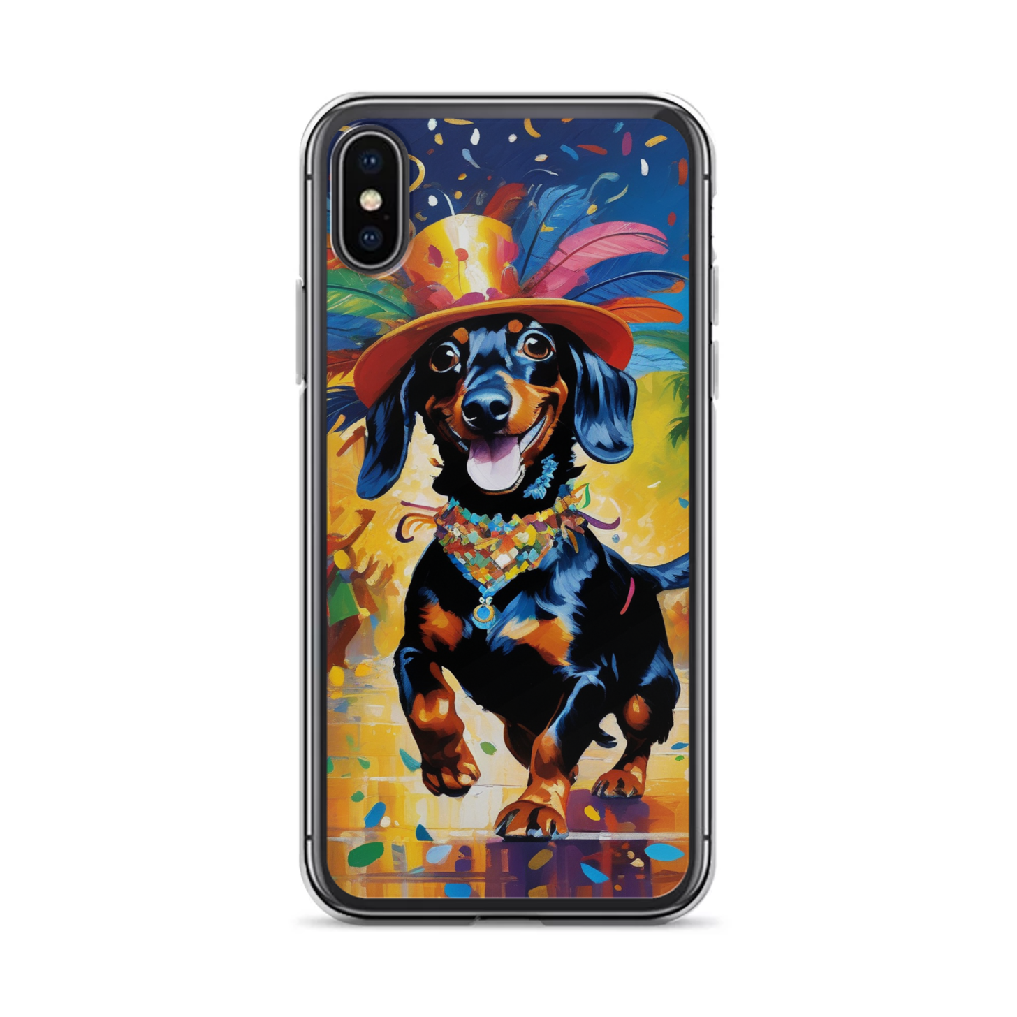 PugMug Custom Black Dachshund iPhone Case