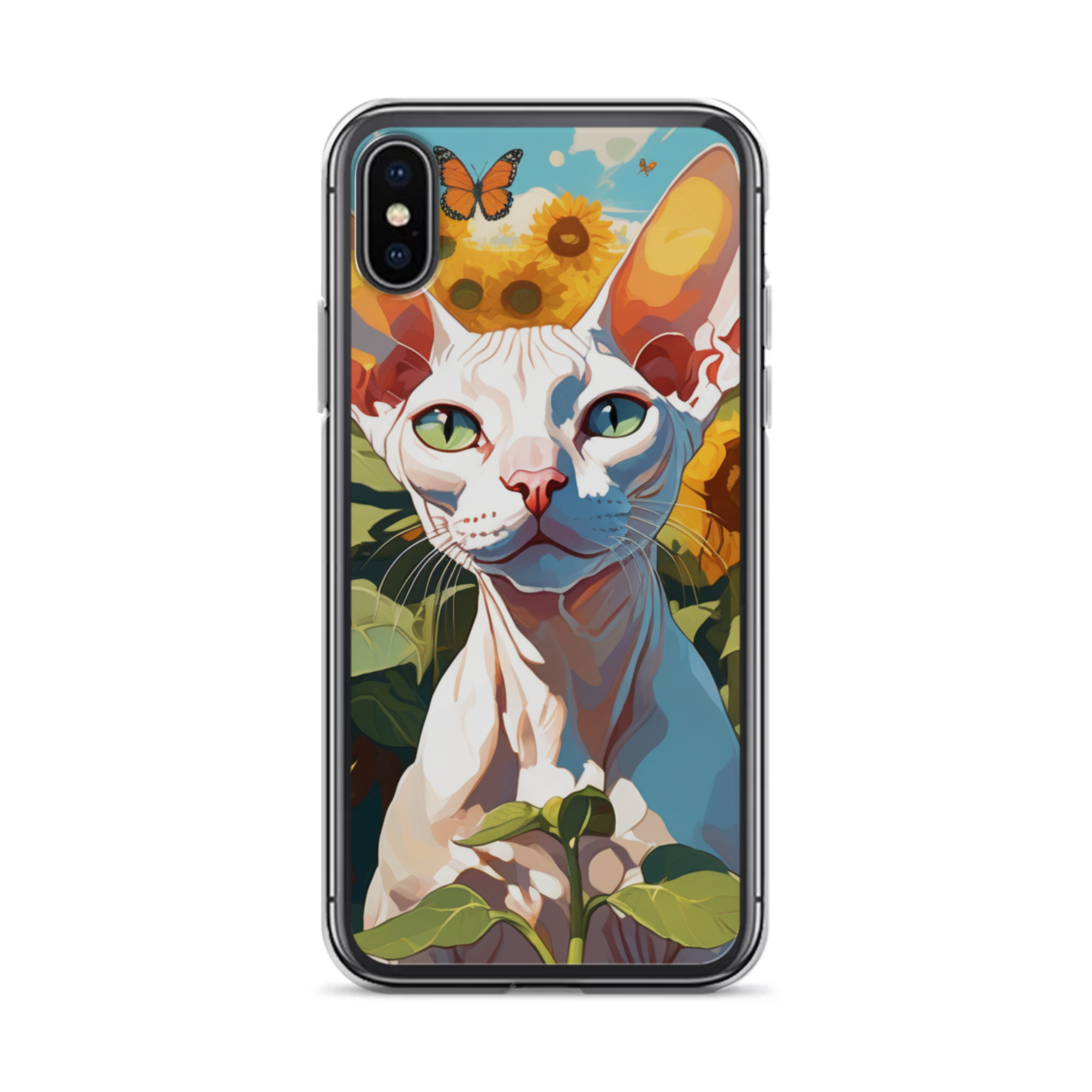 PugMug Custom White Sphynx Cat iPhone Case