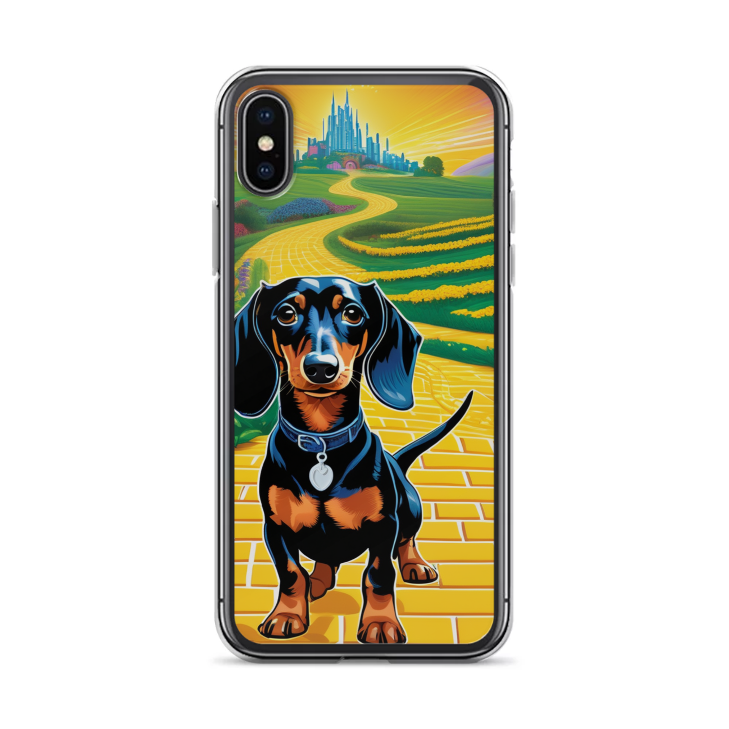 PugMug Custom Black Dachshund iPhone Case