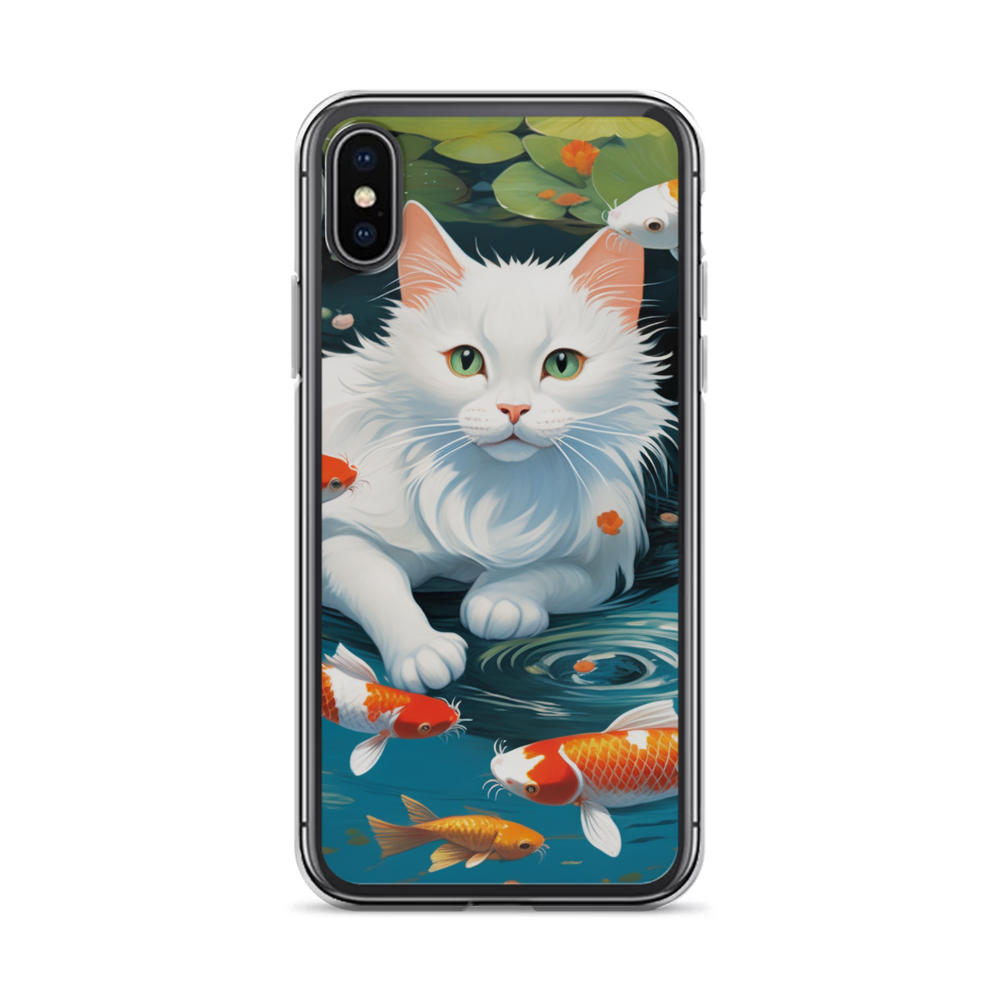 PugMug Custom White Companion Cat iPhone Case