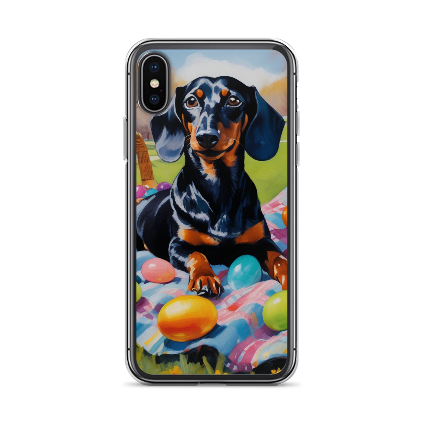 PugMug Custom Black Dachshund iPhone Case