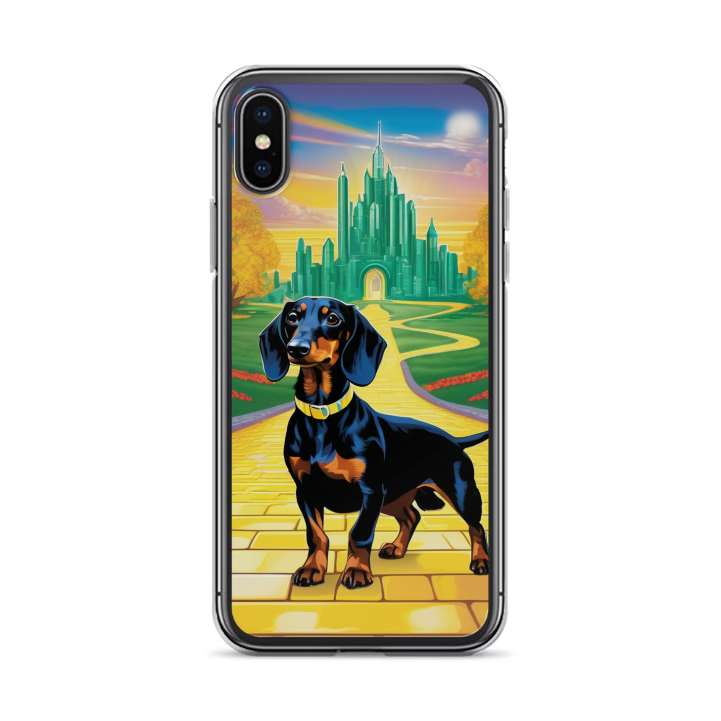 PugMug Custom Black Dachshund iPhone Case