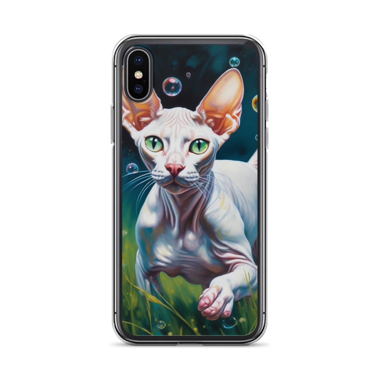 PugMug Custom White Sphynx Cat iPhone Case
