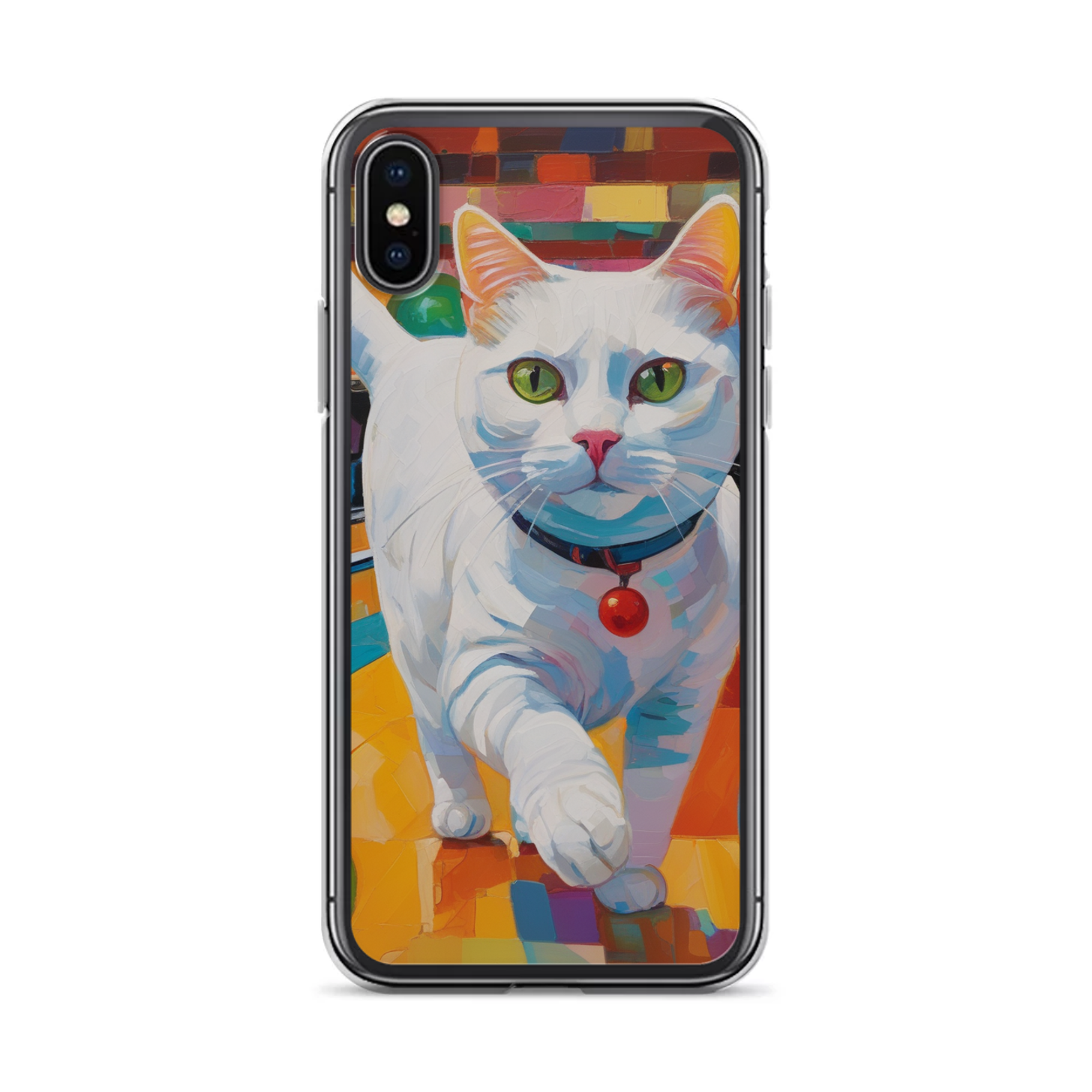 PugMug Custom White Companion Cat iPhone Case
