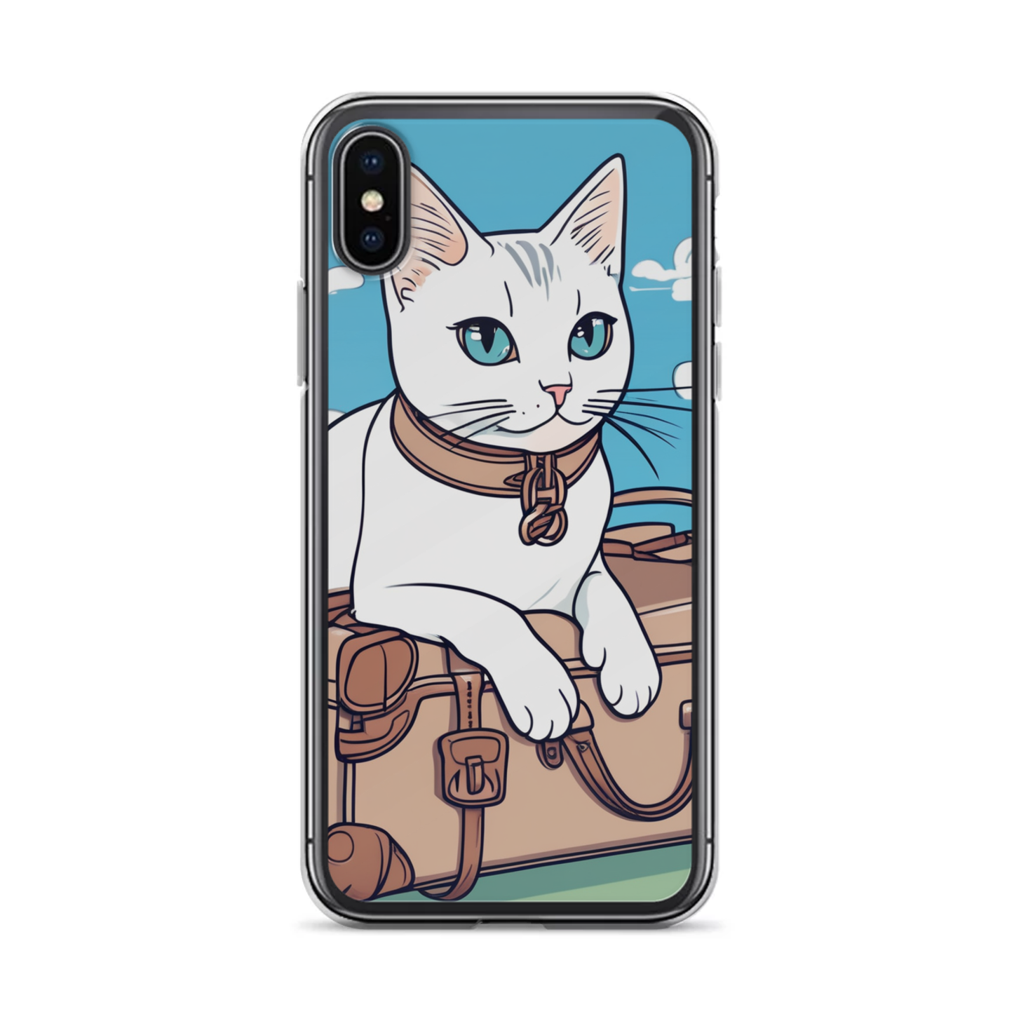 PugMug Custom White Companion Cat iPhone Case
